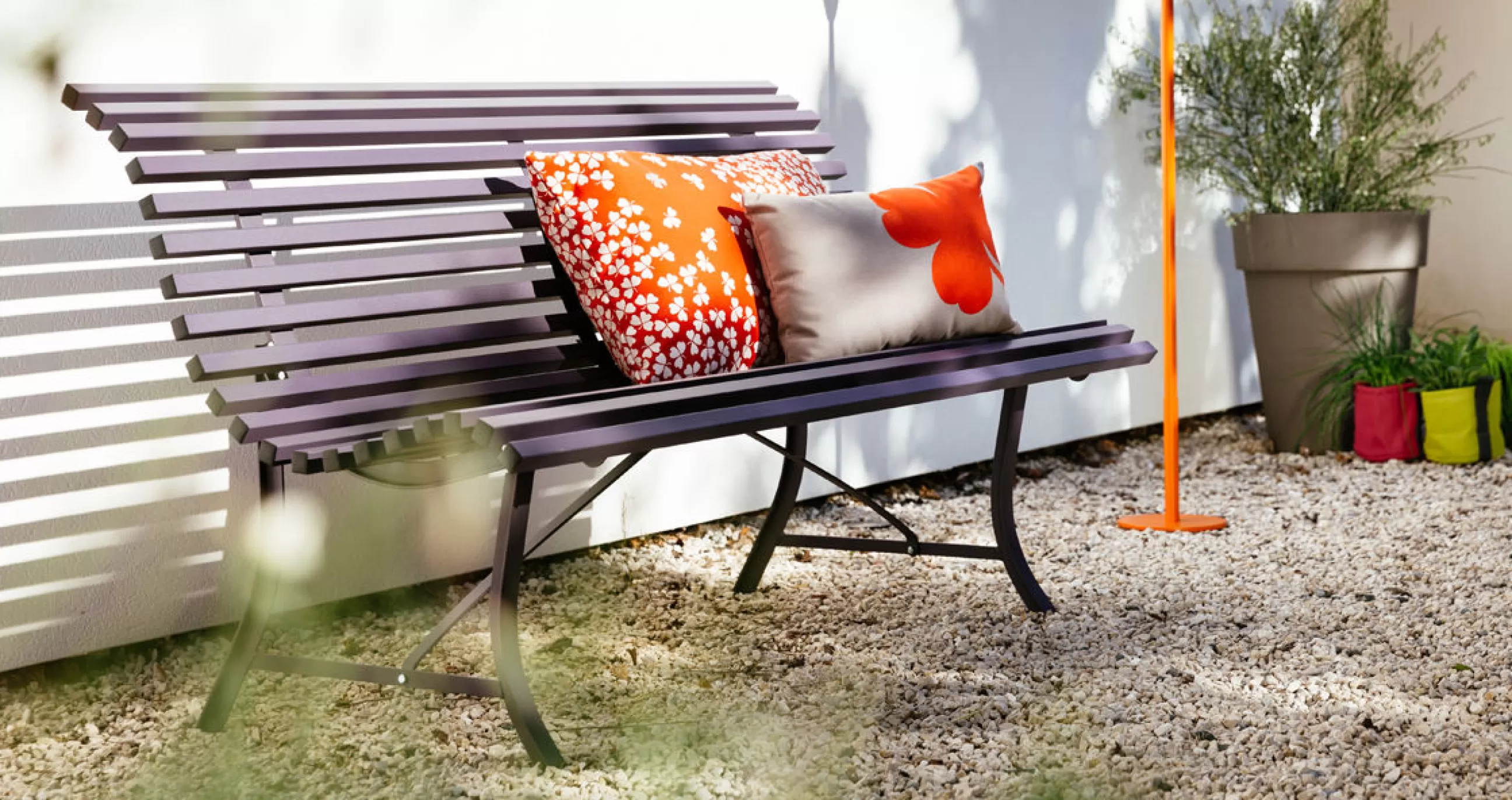 Bancs De Jardin>Fermob Banc Avec Dossier Louisiane Metal Vert Gris / L 150 Cm - Metal - Romarin