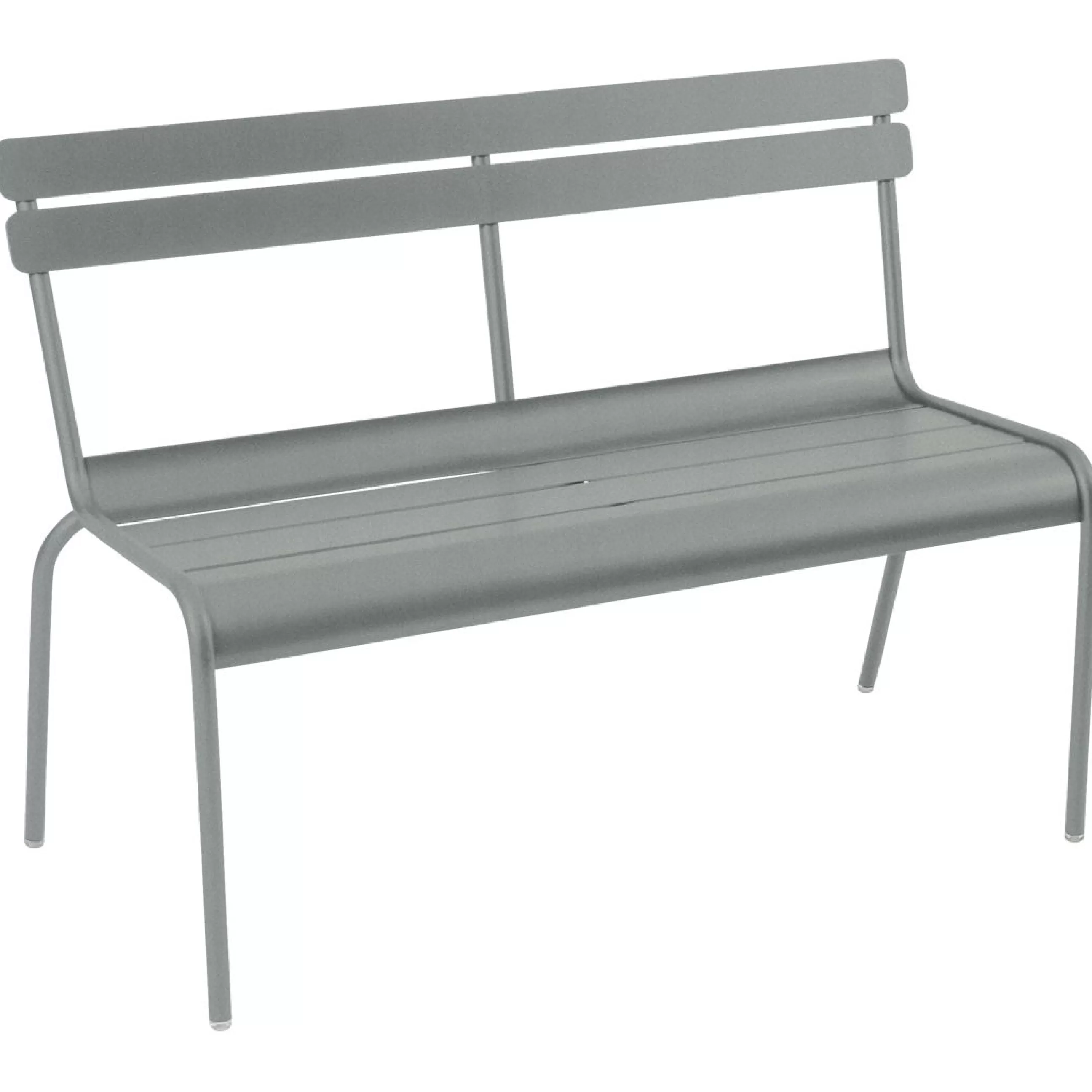 Bancs De Jardin>Fermob Banc Avec Dossier Luxembourg Metal Gris / 2-3 Places - L 118 Cm - Aluminium - Gris Lapilli