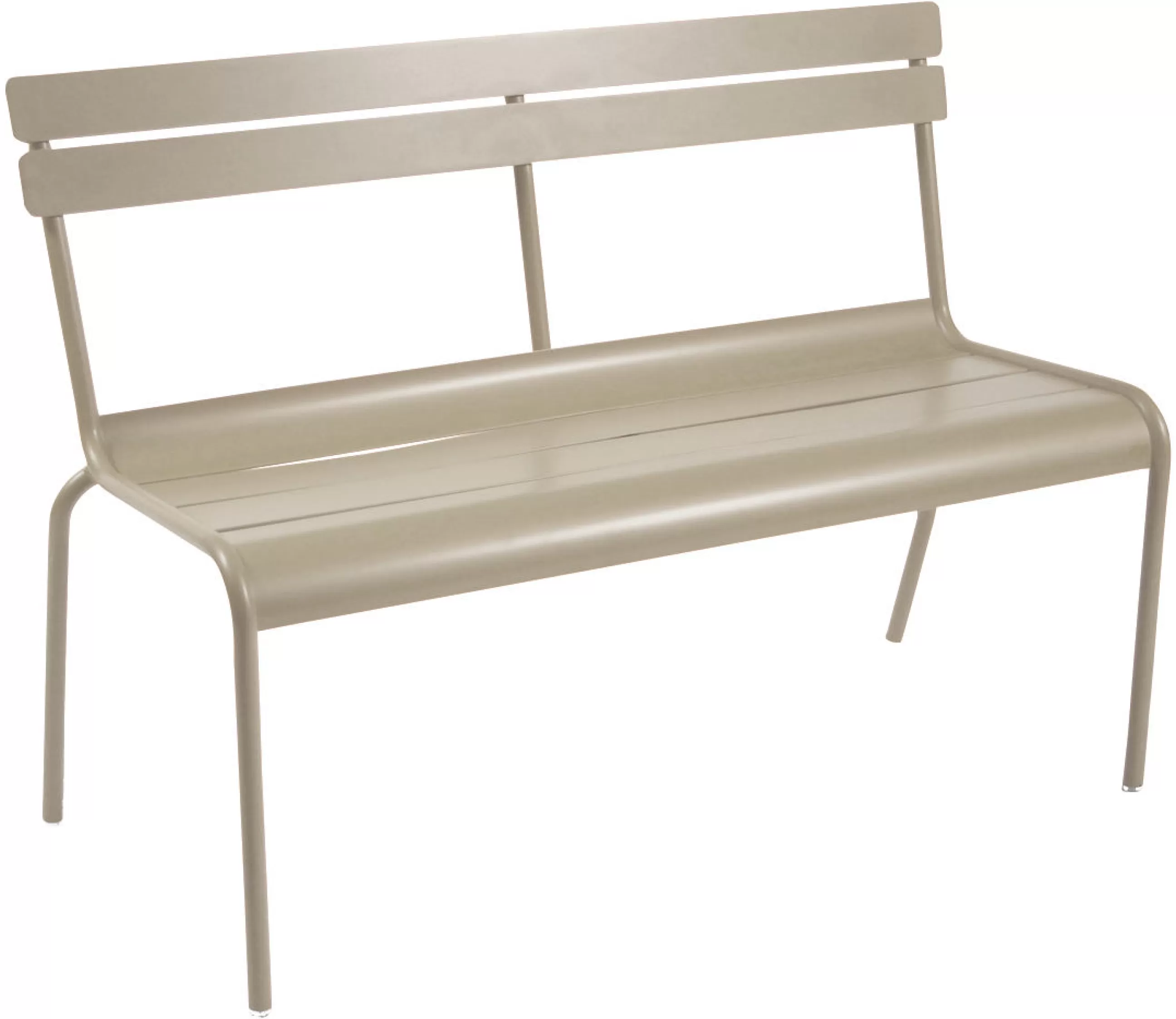 Bancs De Jardin>Fermob Banc Avec Dossier Luxembourg Metal Marron Beige / 2-3 Places - L 118 Cm - Aluminium - Muscade