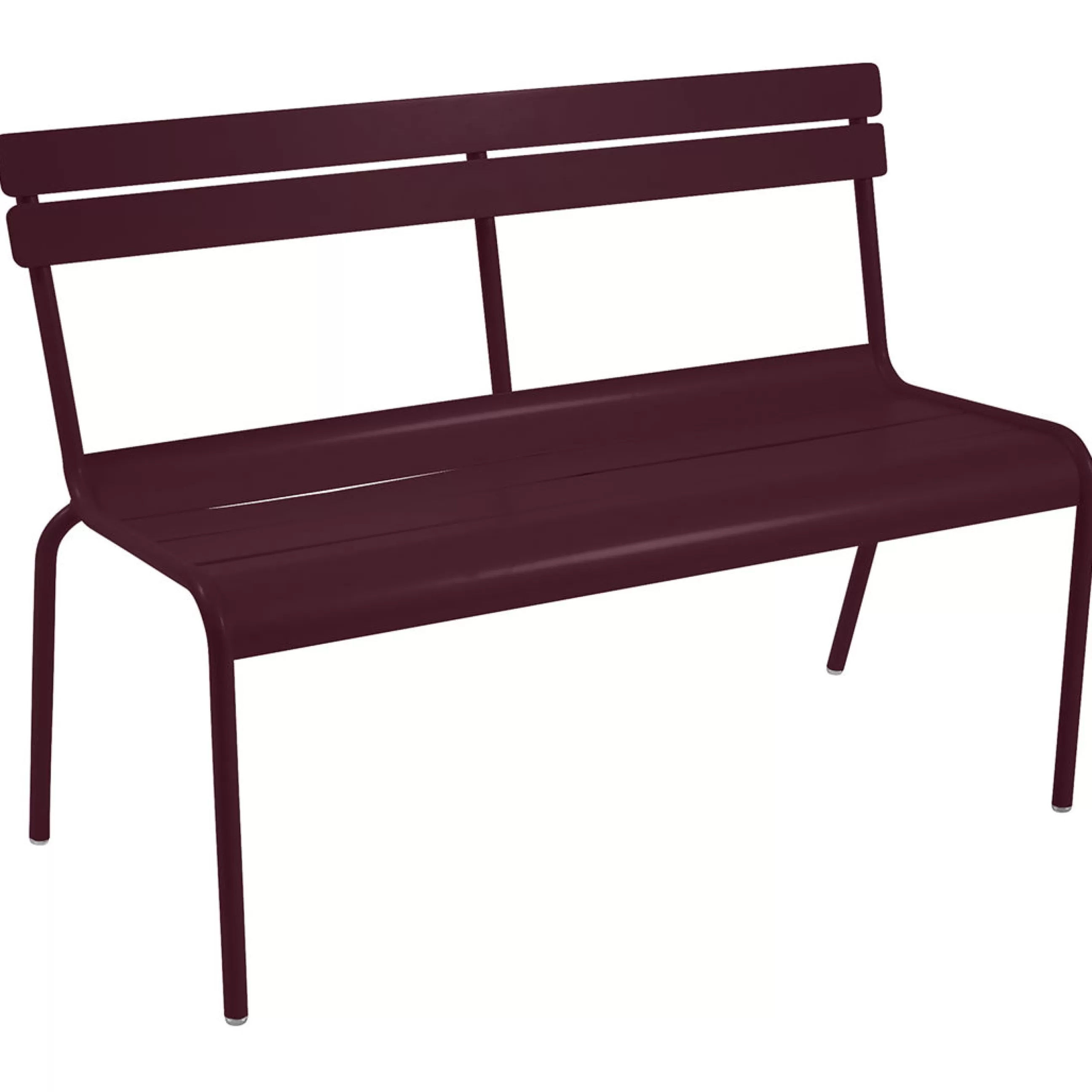 Bancs De Jardin>Fermob Banc Avec Dossier Luxembourg Metal Rouge / 2-3 Places - L 118 Cm - Aluminium - Cerise Noire