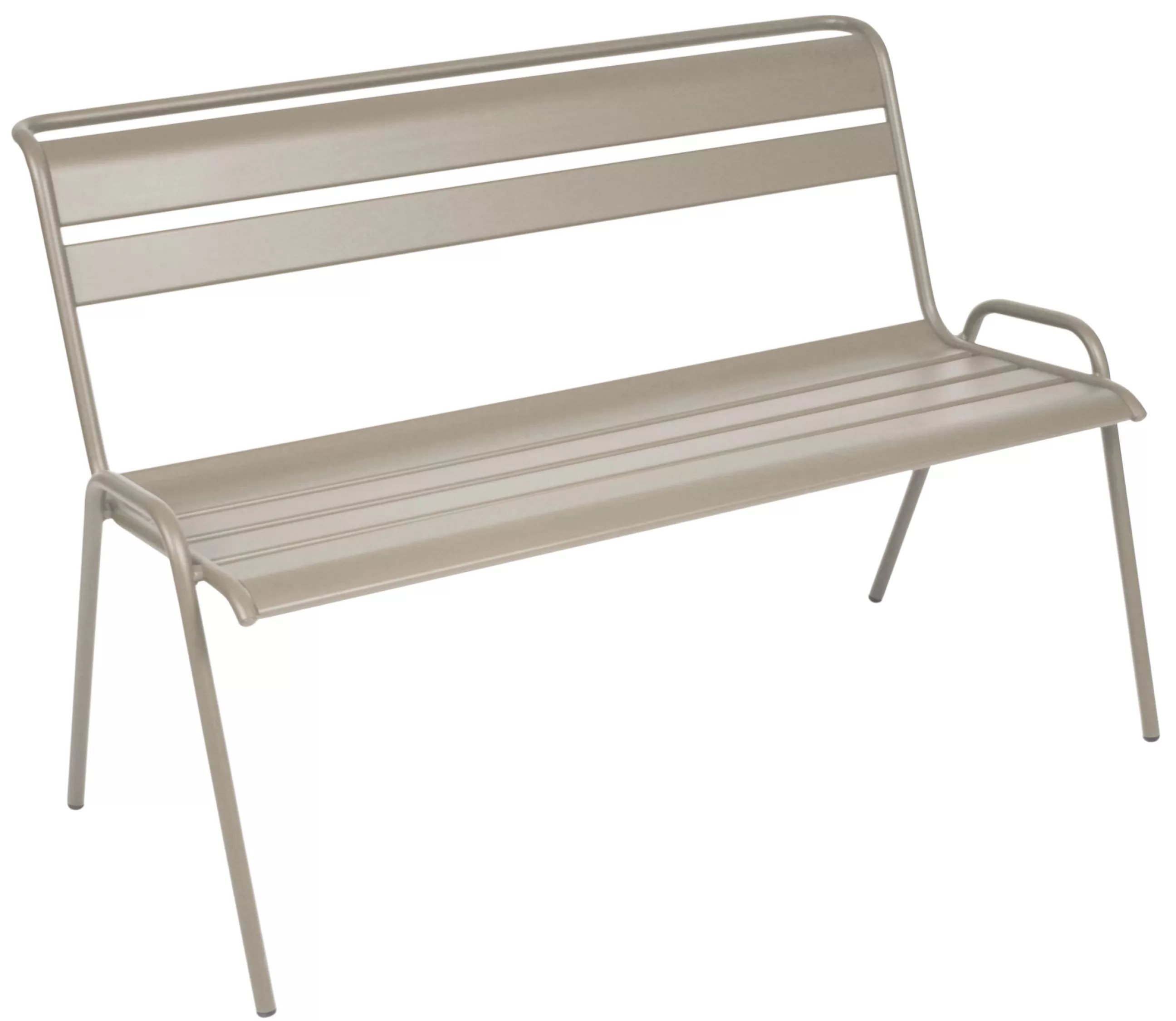 Bancs>Fermob Banc Avec Dossier Monceau Metal Beige / 2 A 3 Places - L 116 Cm - Muscade