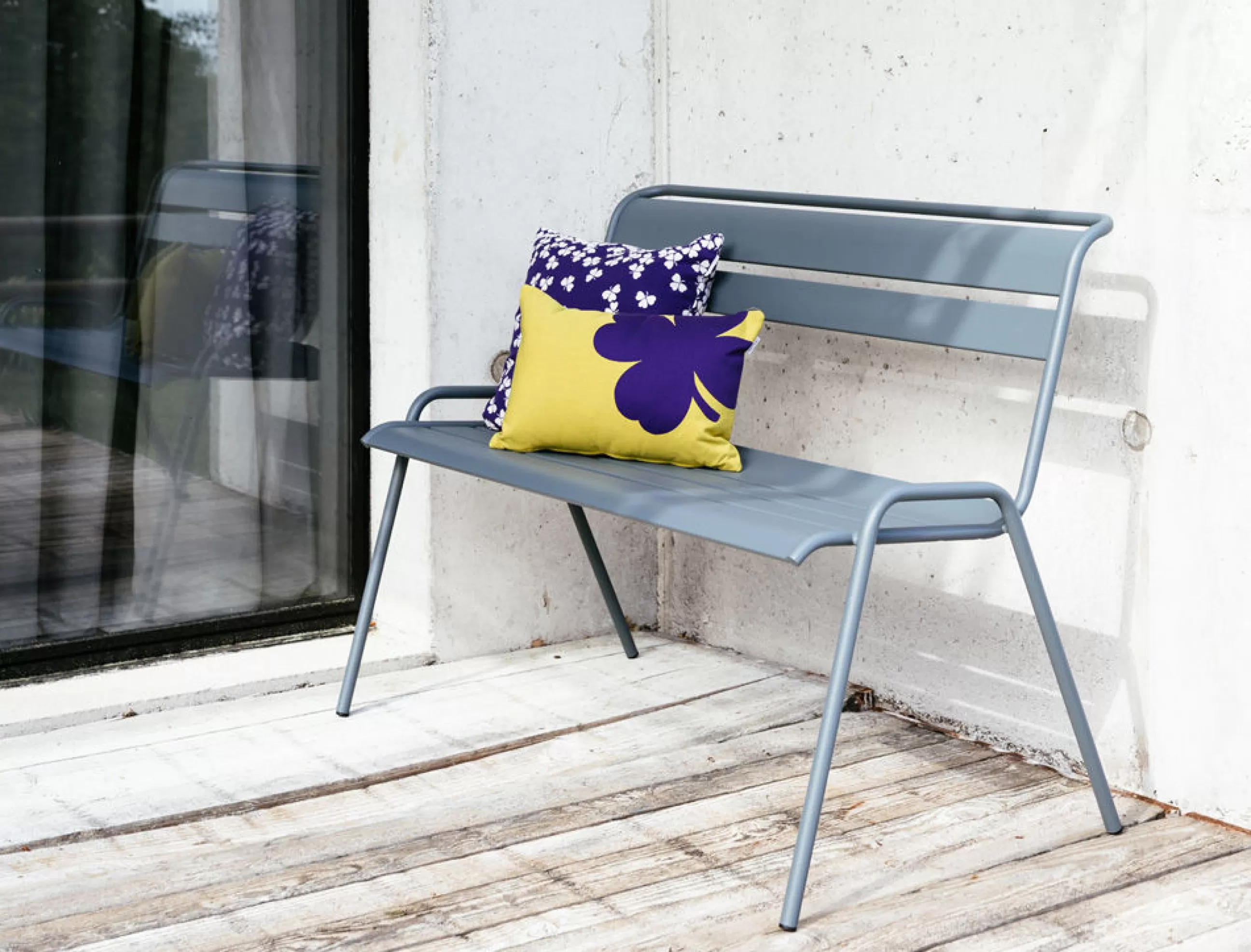 Bancs>Fermob Banc Avec Dossier Monceau Metal Beige / 2 A 3 Places - L 116 Cm - Muscade