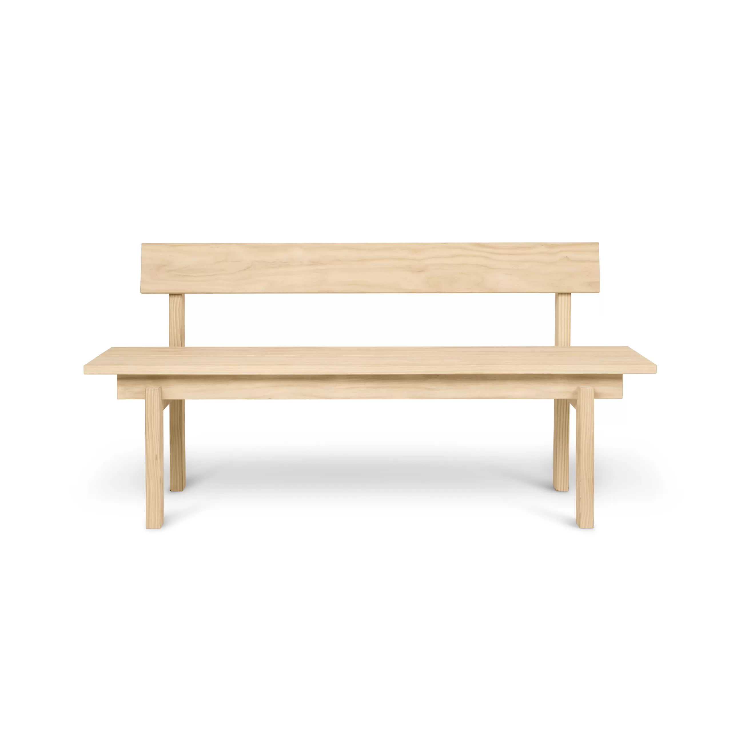 Bancs De Jardin>Ferm Living Banc Avec Dossier Peka Outdoor Bois Naturel / L 150 Cm - Pin Traitement Acoya - Pin Clair