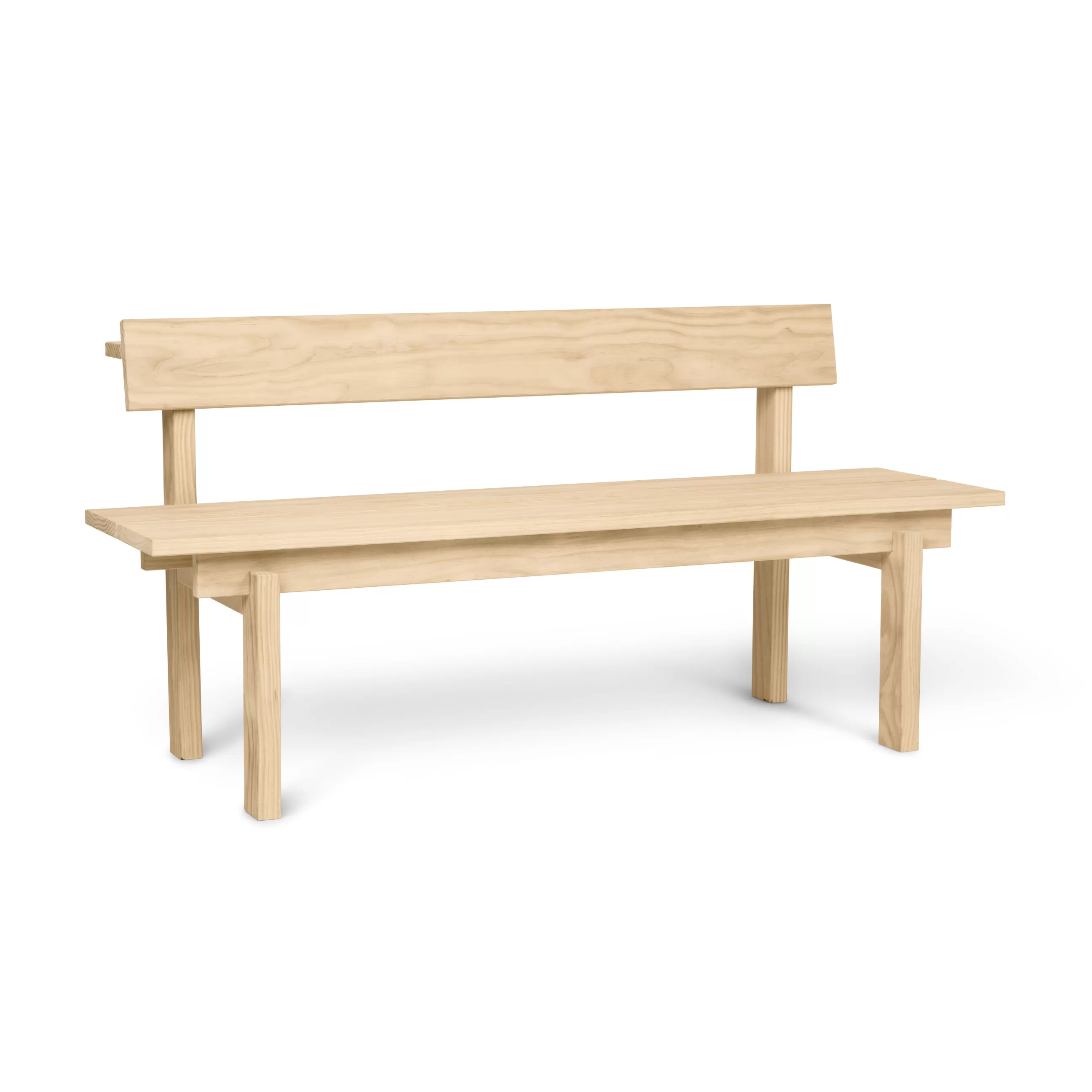Bancs De Jardin>Ferm Living Banc Avec Dossier Peka Outdoor Bois Naturel / L 150 Cm - Pin Traitement Acoya - Pin Clair