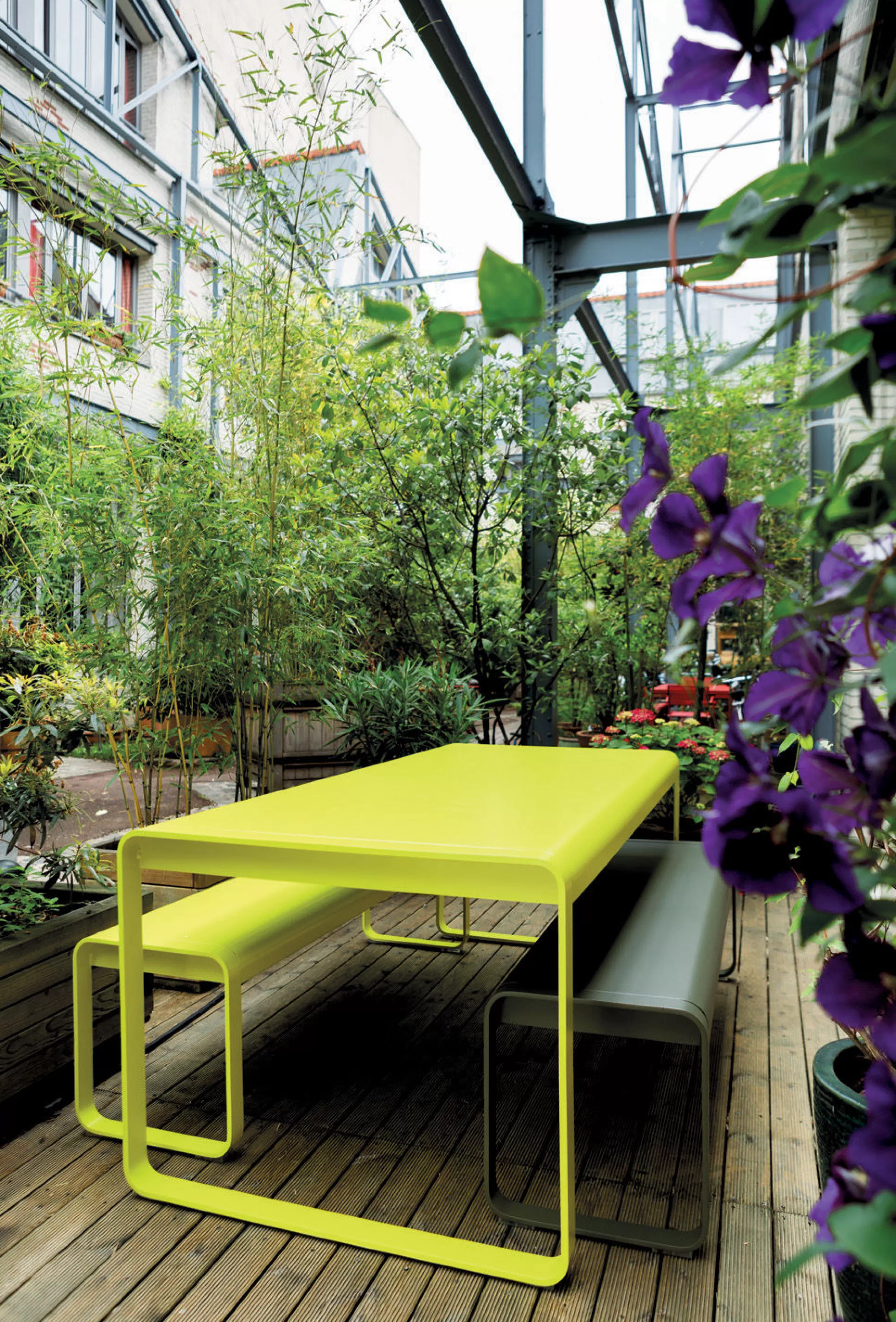 Bancs>Fermob Banc Bellevie Metal Noir / L 161 Cm - 4 Places - Reglisse