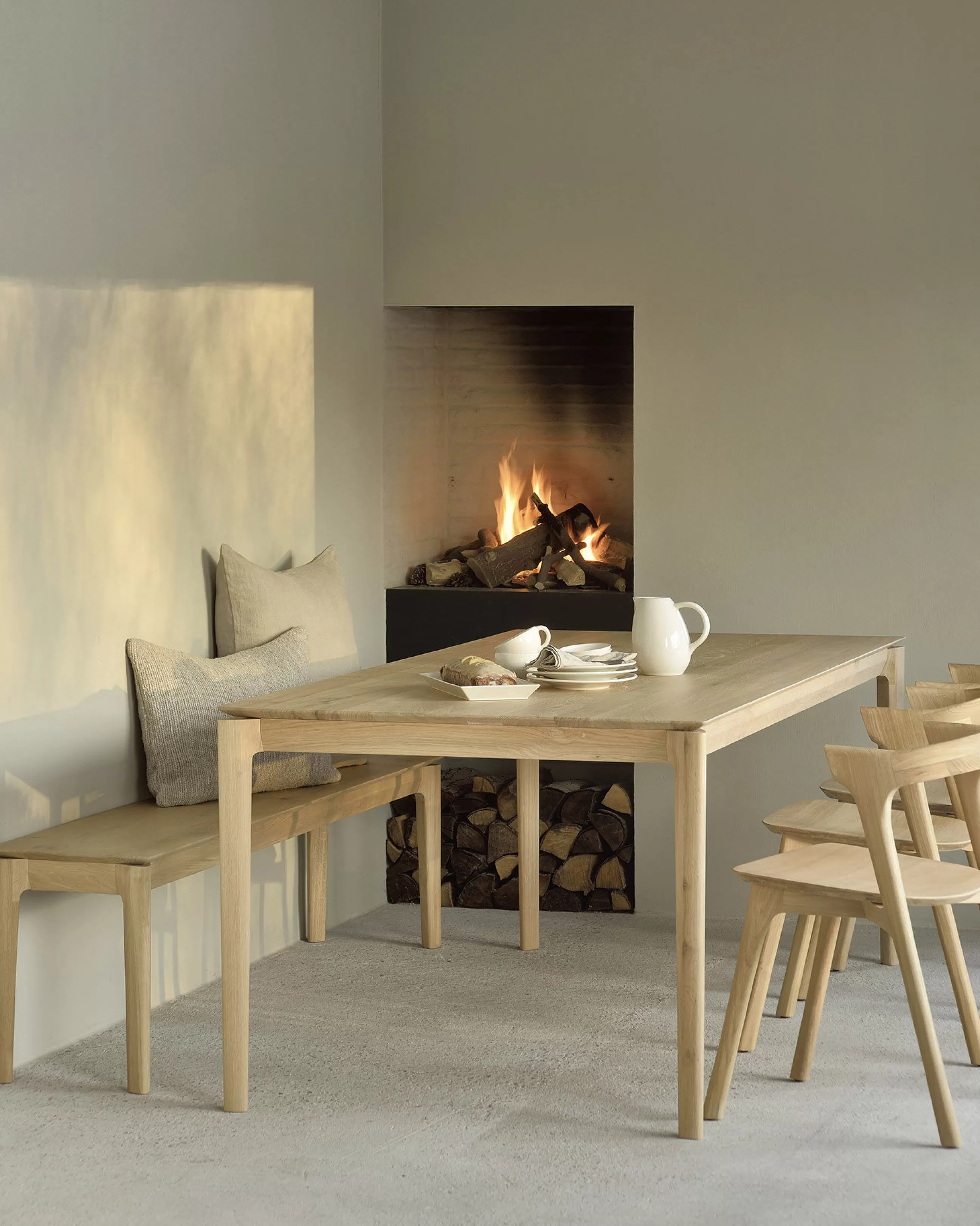 Bancs>Ethnicraft Banc Bok Bois Naturel / L 126 Cm - Chene Massif - Chene Naturel