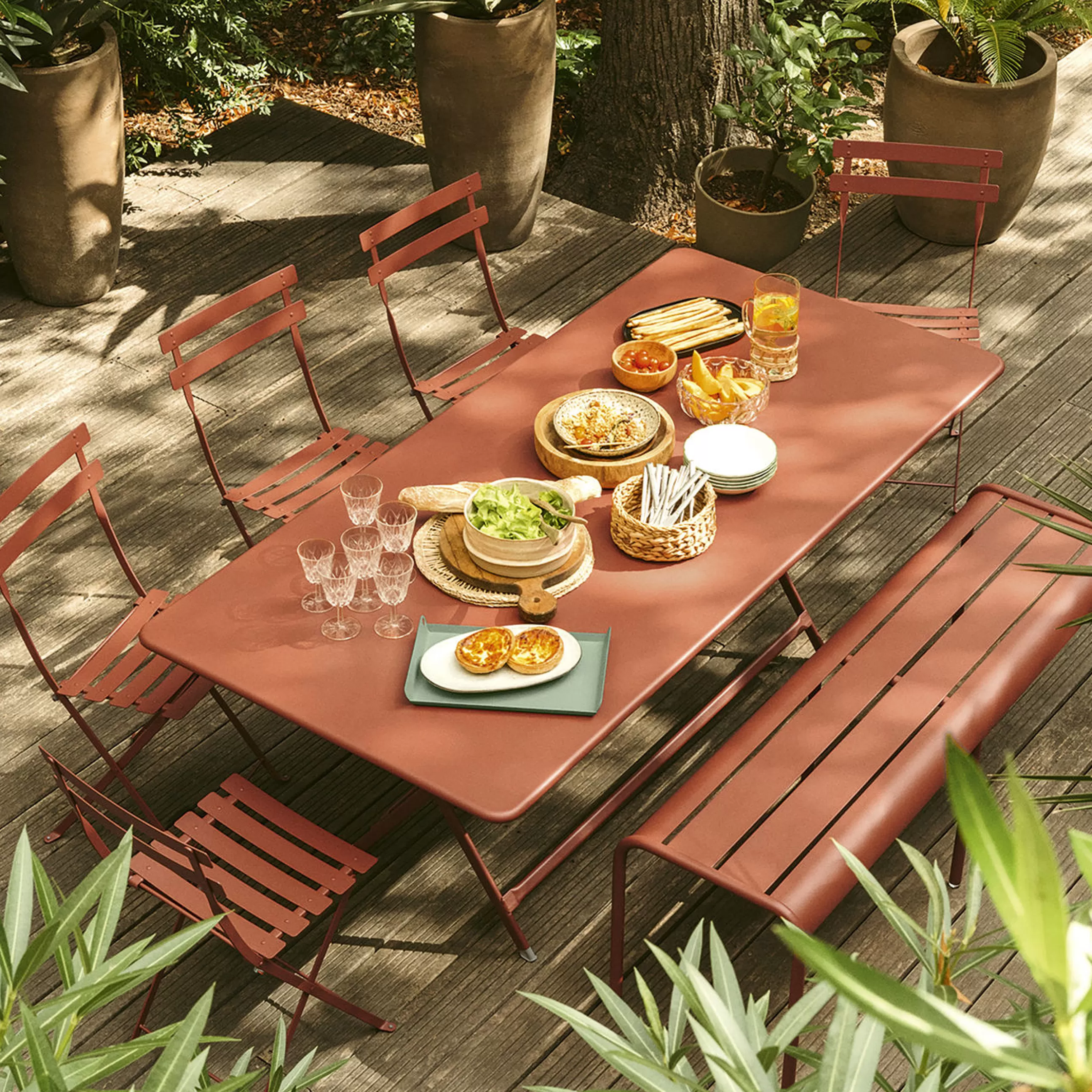 Bancs De Jardin>Fermob Banc Luxembourg Metal Gris 3/4 Places / L 145 Cm - Aluminium - Gris Lapilli