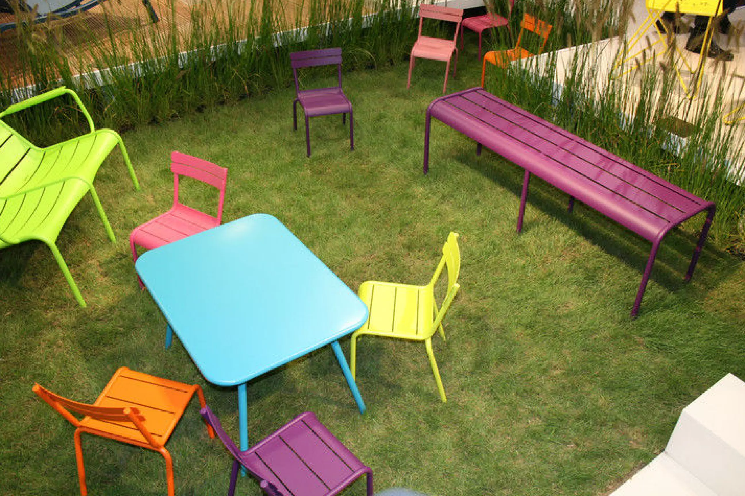 Bancs>Fermob Banc Luxembourg Metal Marron Beige 3/4 Places / L 145 Cm - Aluminium - Muscade