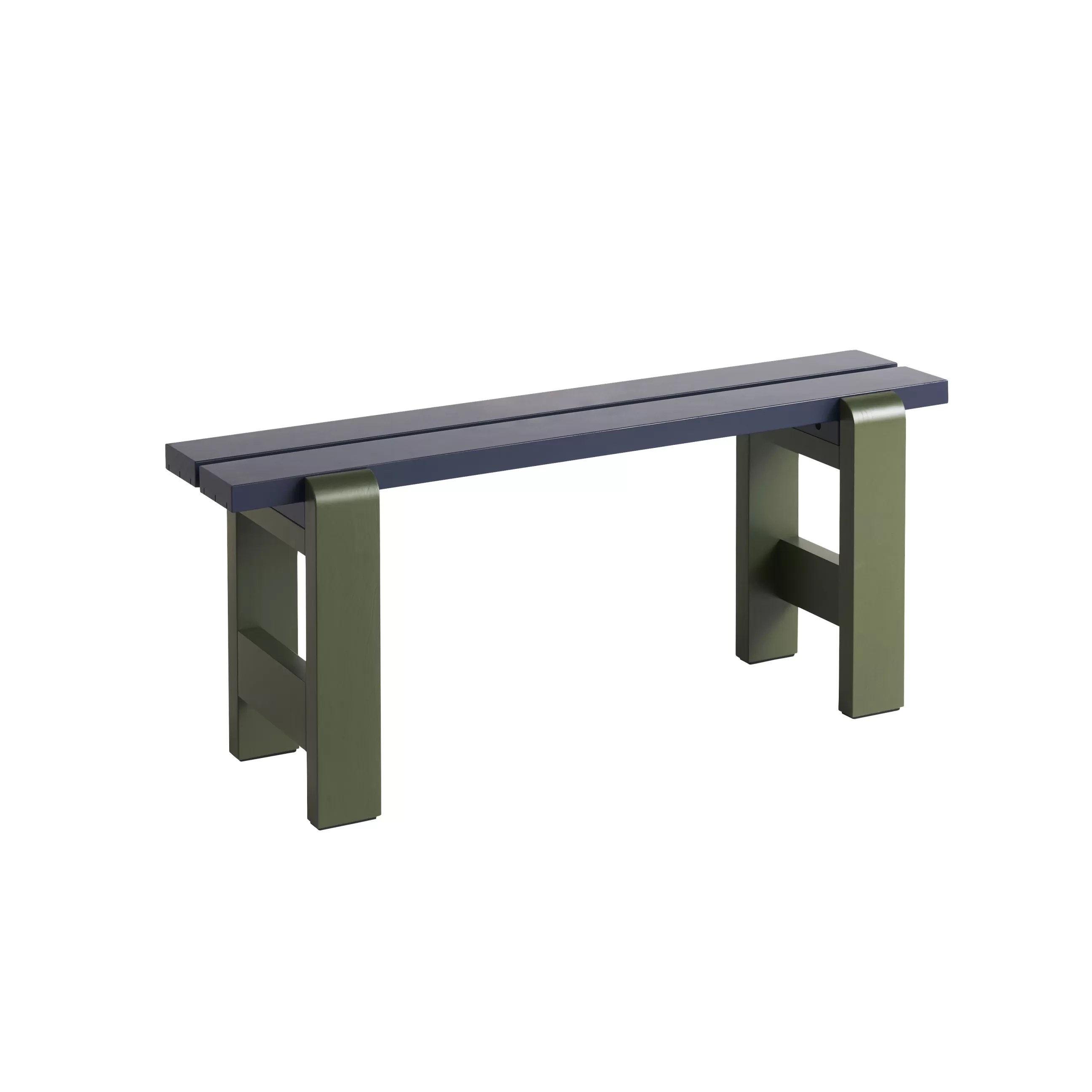 Bancs De Jardin>Hay Banc Weekday Duo Bois Bleu Multicolore Vert / L 111 Cm - Bleu Acier - Vert Olive