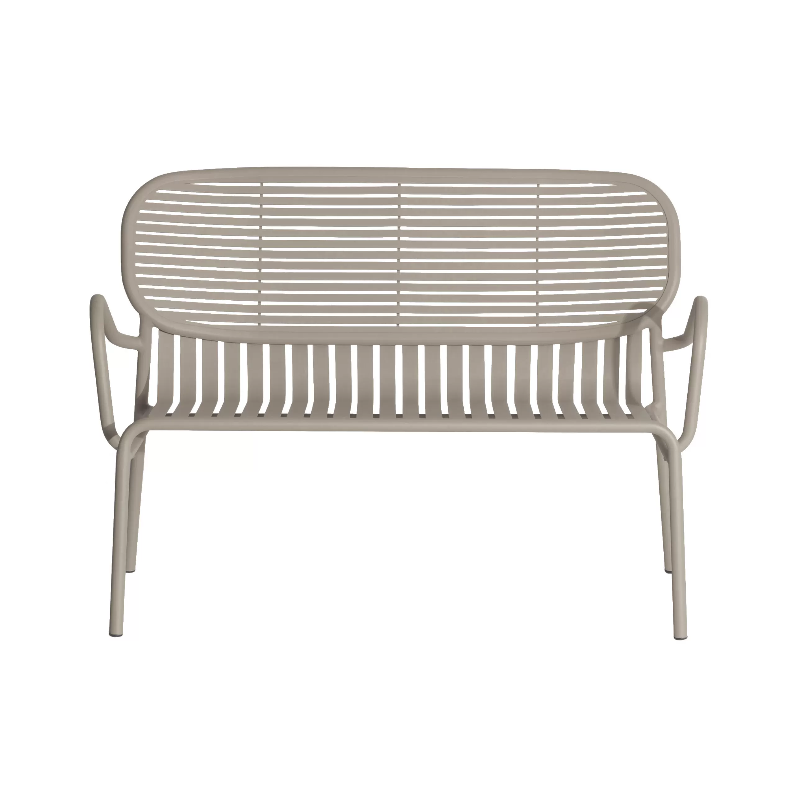 Bancs>Petite Friture Banquette Week-End Metal Beige / Aluminium - L 114 Cm - Dune
