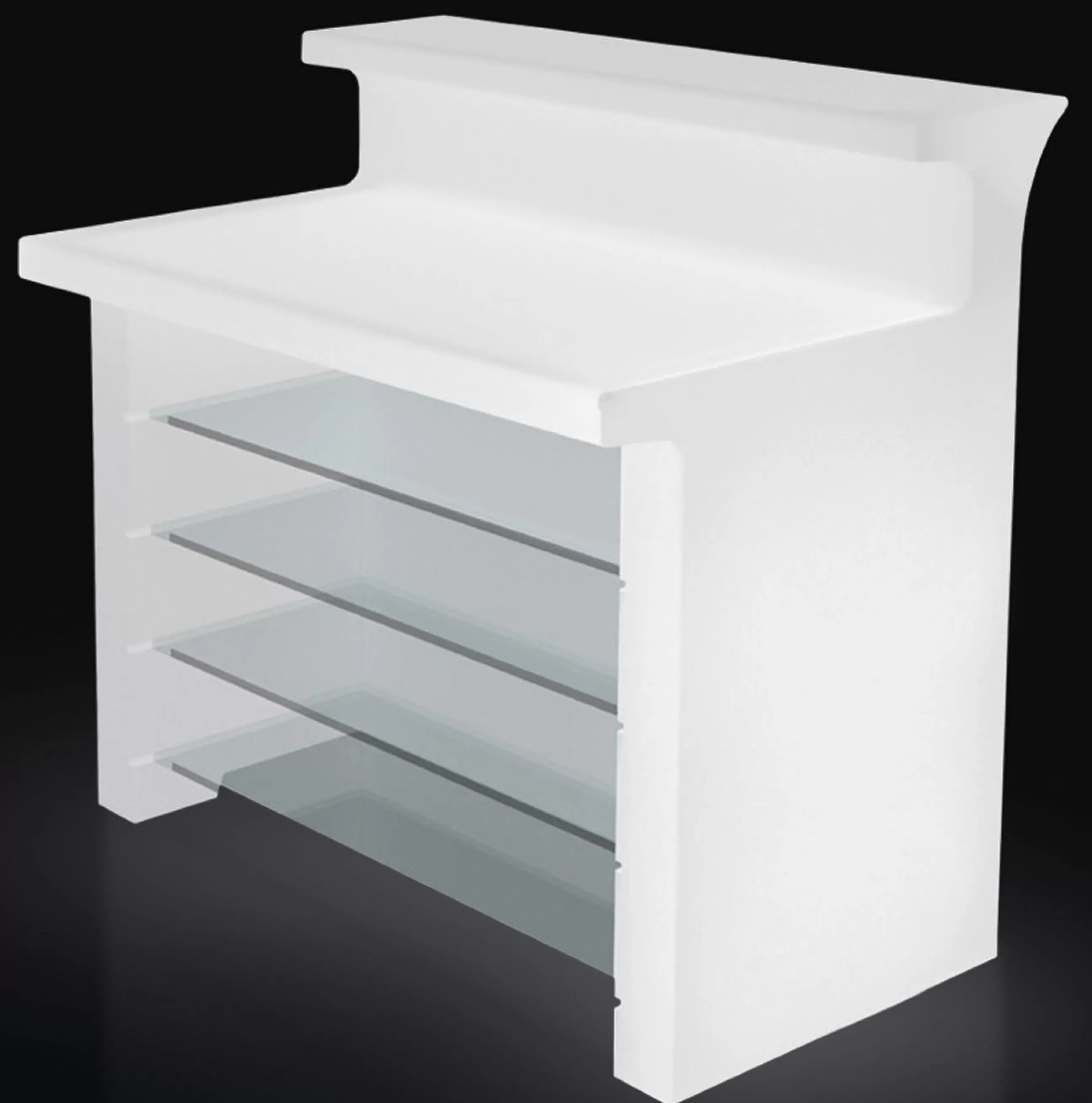 Tables Hautes Et Bars D'extérieur>Slide Bar Lumineux Break Line Plastique/ L 120 Cm - Blanc