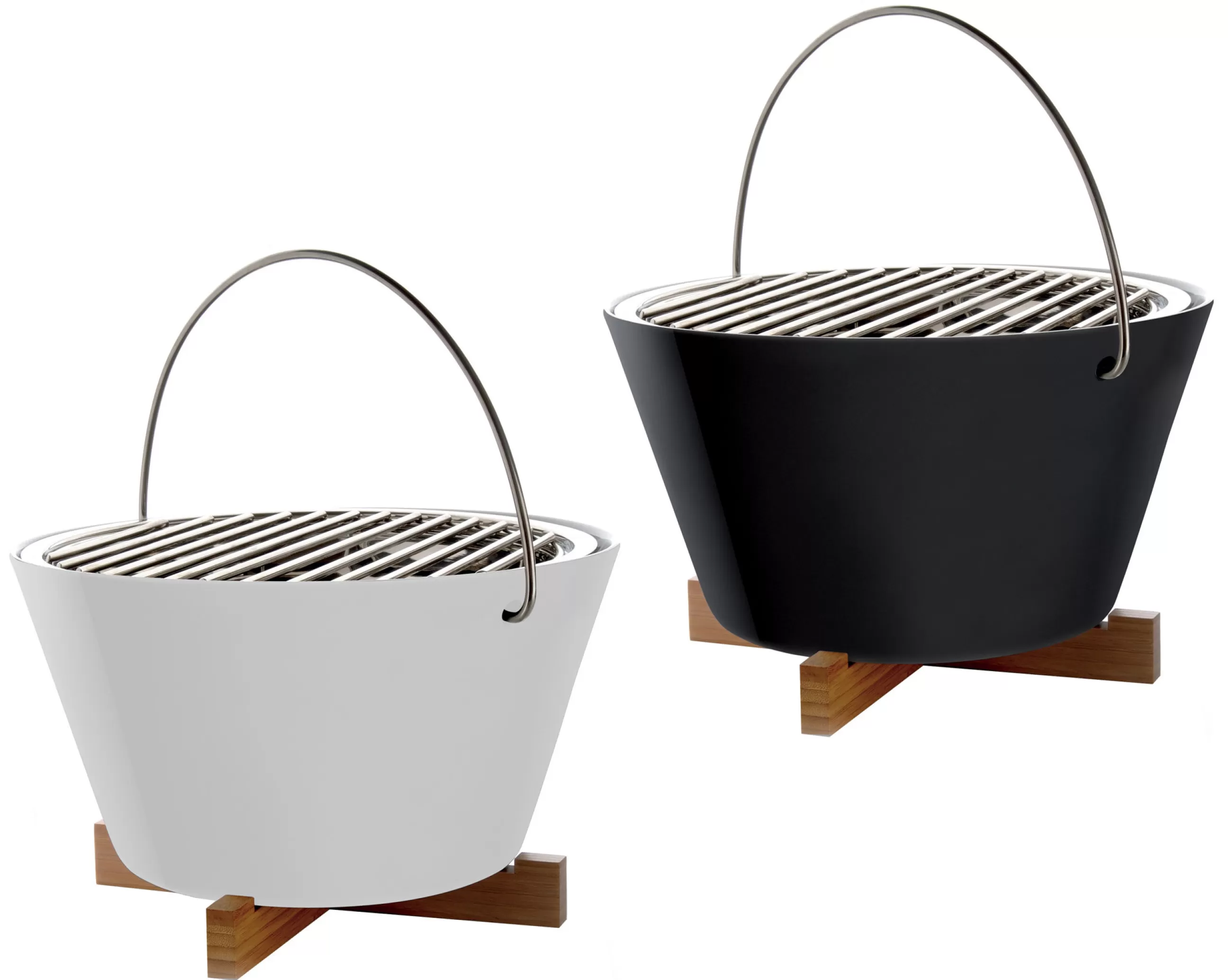 Barbecues Et Braseros>Eva Solo Barbecue Portable A Charbon  Metal Ceramique Bois/ O 30 X H 20 Cm - Blanc