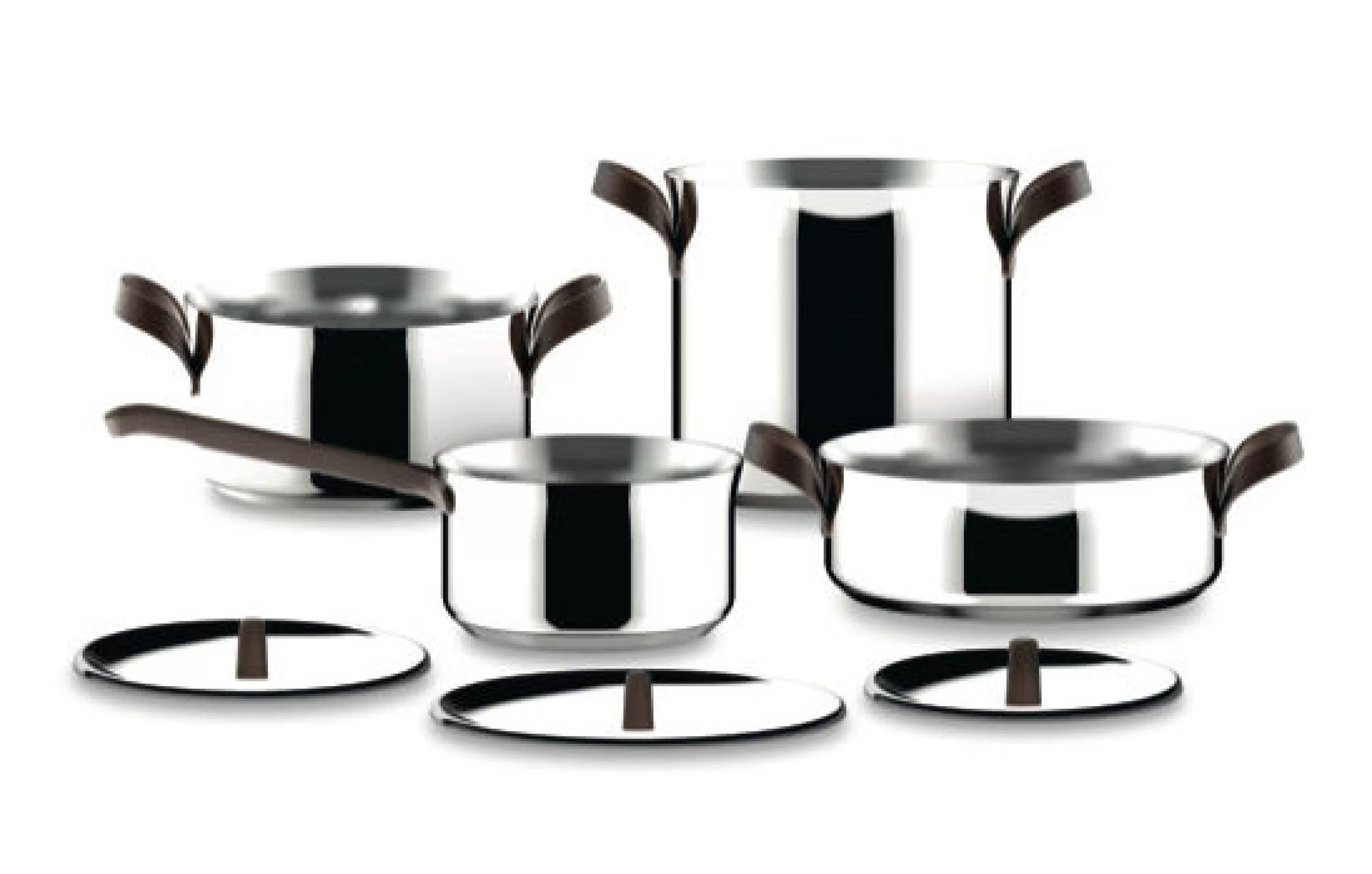 Plats Et Cuisson>Alessi Batterie De Cuisine Edo Metal / 7 Pieces - Marron - Metal