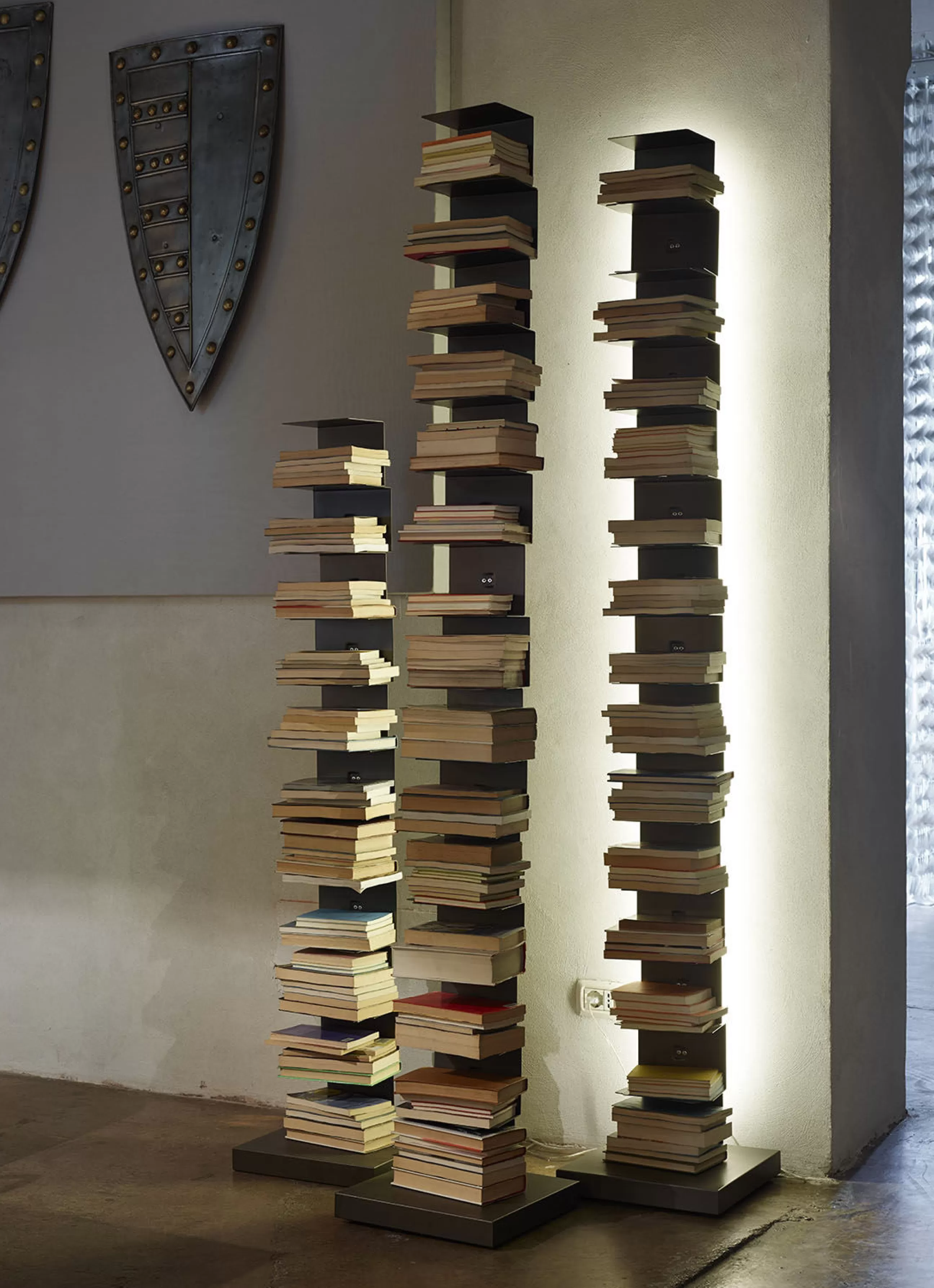 Mobilier Lumineux>Opinion Ciatti Bibliotheque Lumineuse Ptolomeo Luce Metal/ Led - H 215 Cm - Blanc