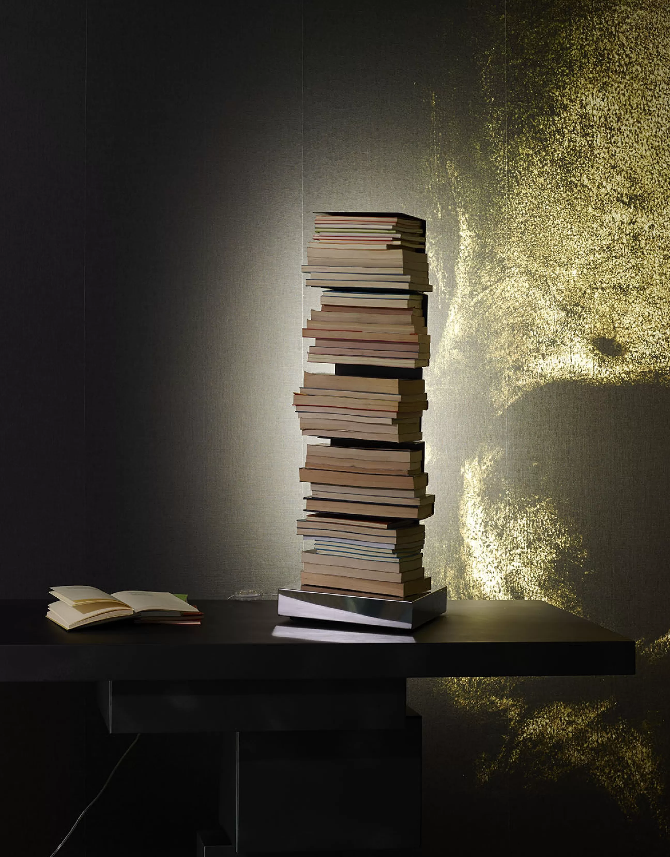 Mobilier Lumineux>Opinion Ciatti Bibliotheque Lumineuse Ptolomeo Luce Metal/ Led - H 72 Cm - Noir