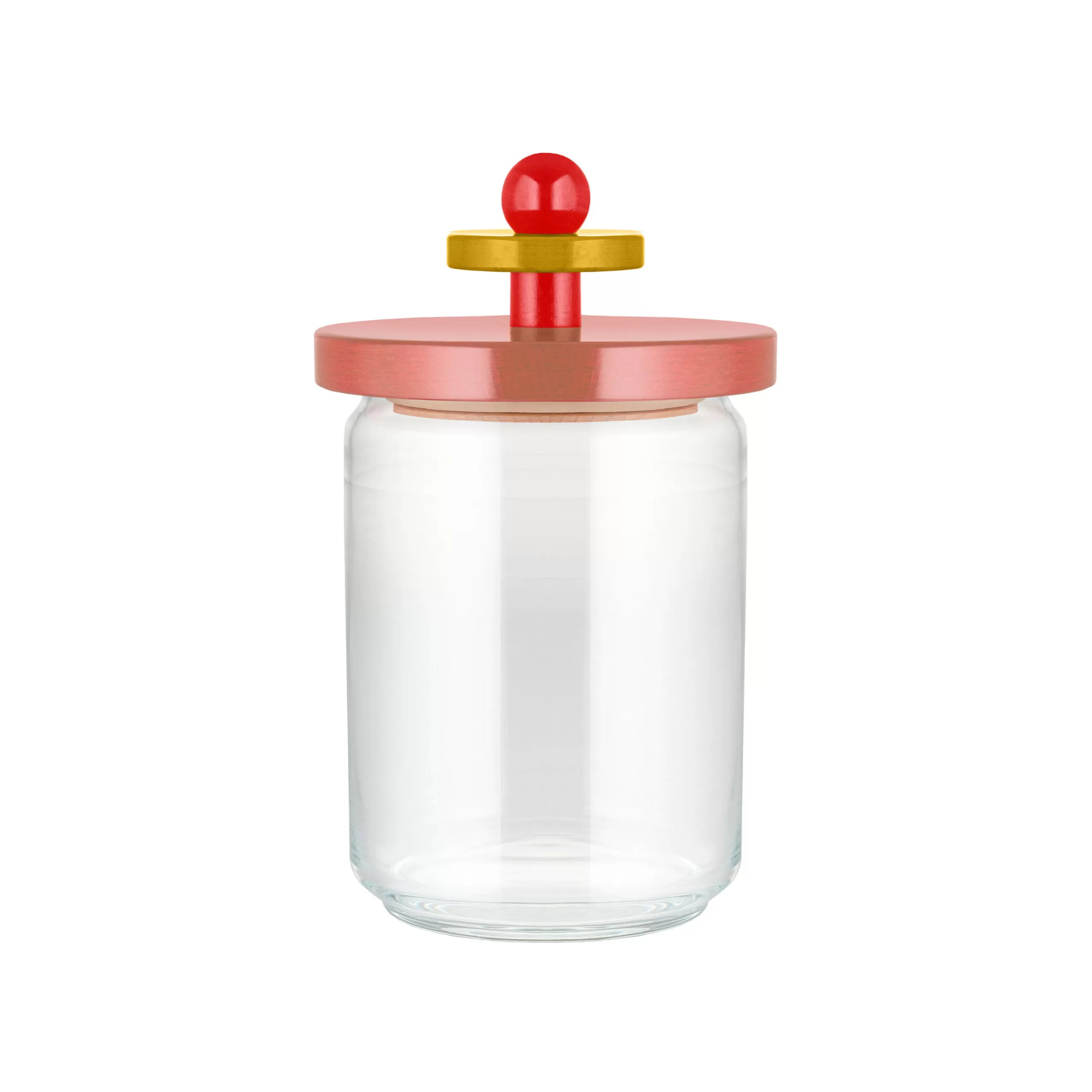Boîtes Et Conservation>Alessi Bocal Hermetique / By Ettore Sottsass - 100 Cl Verre Bois/ 100 Values Collection - Rose - Transparent