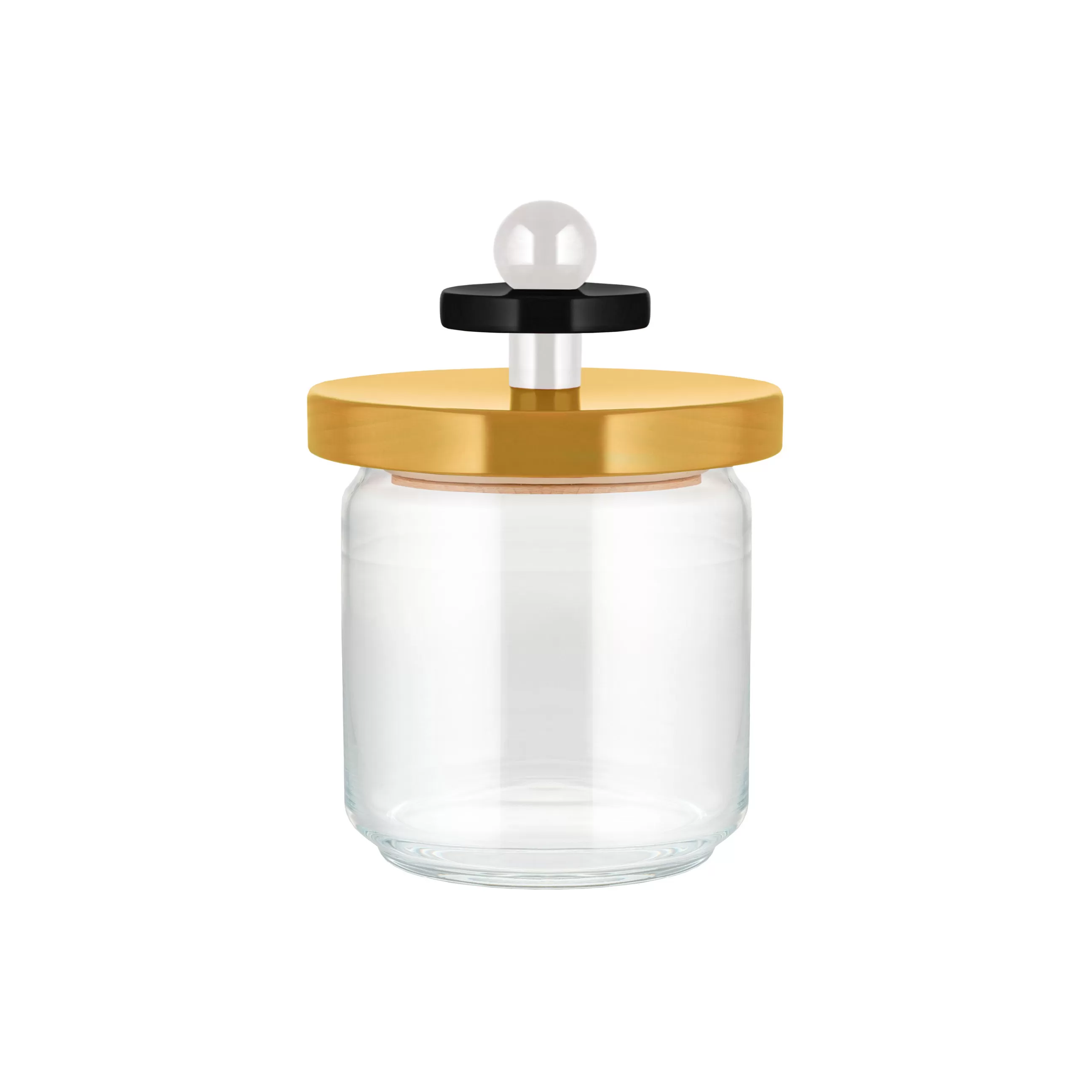 Boîtes Et Conservation>Alessi Bocal Hermetique / By Ettore Sottsass - 75 Cl Verre Bois/ 100 Values Collection - Jaune - Transparent