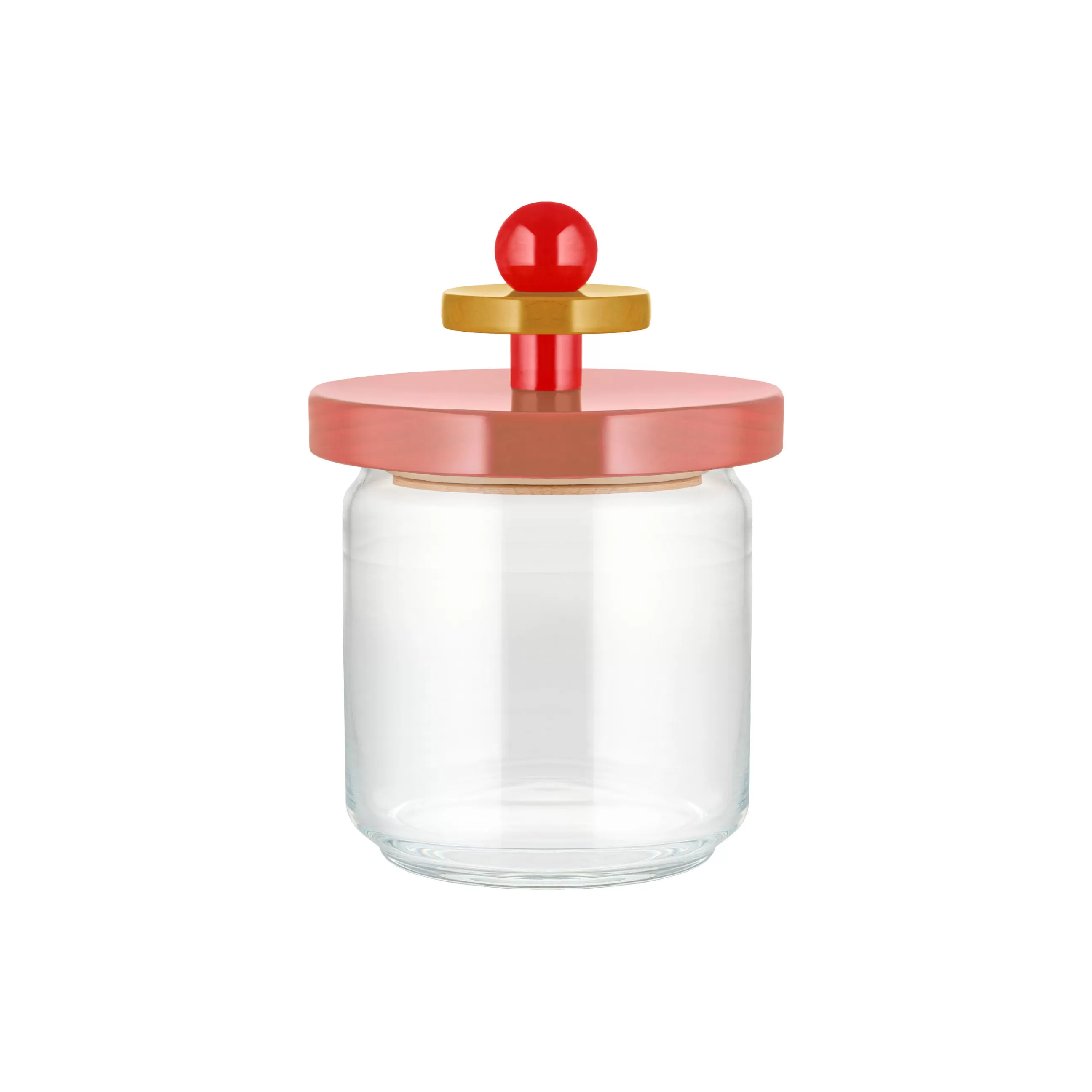 Boîtes Et Conservation>Alessi Bocal Hermetique / By Ettore Sottsass - 75 Cl Verre Bois/ 100 Values Collection - Rose - Transparent