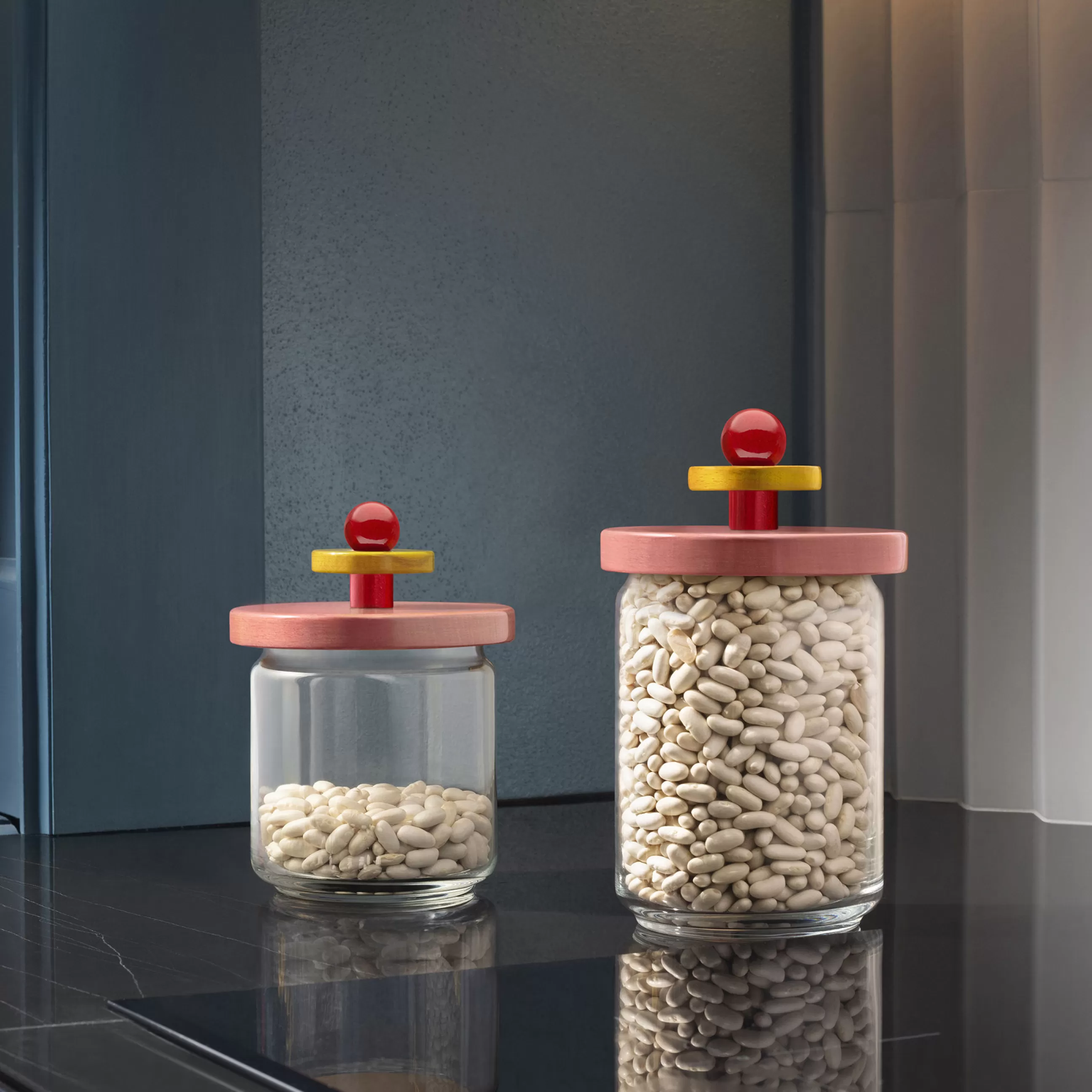 Boîtes Et Conservation>Alessi Bocal Hermetique / By Ettore Sottsass - 75 Cl Verre Bois/ 100 Values Collection - Rose - Transparent