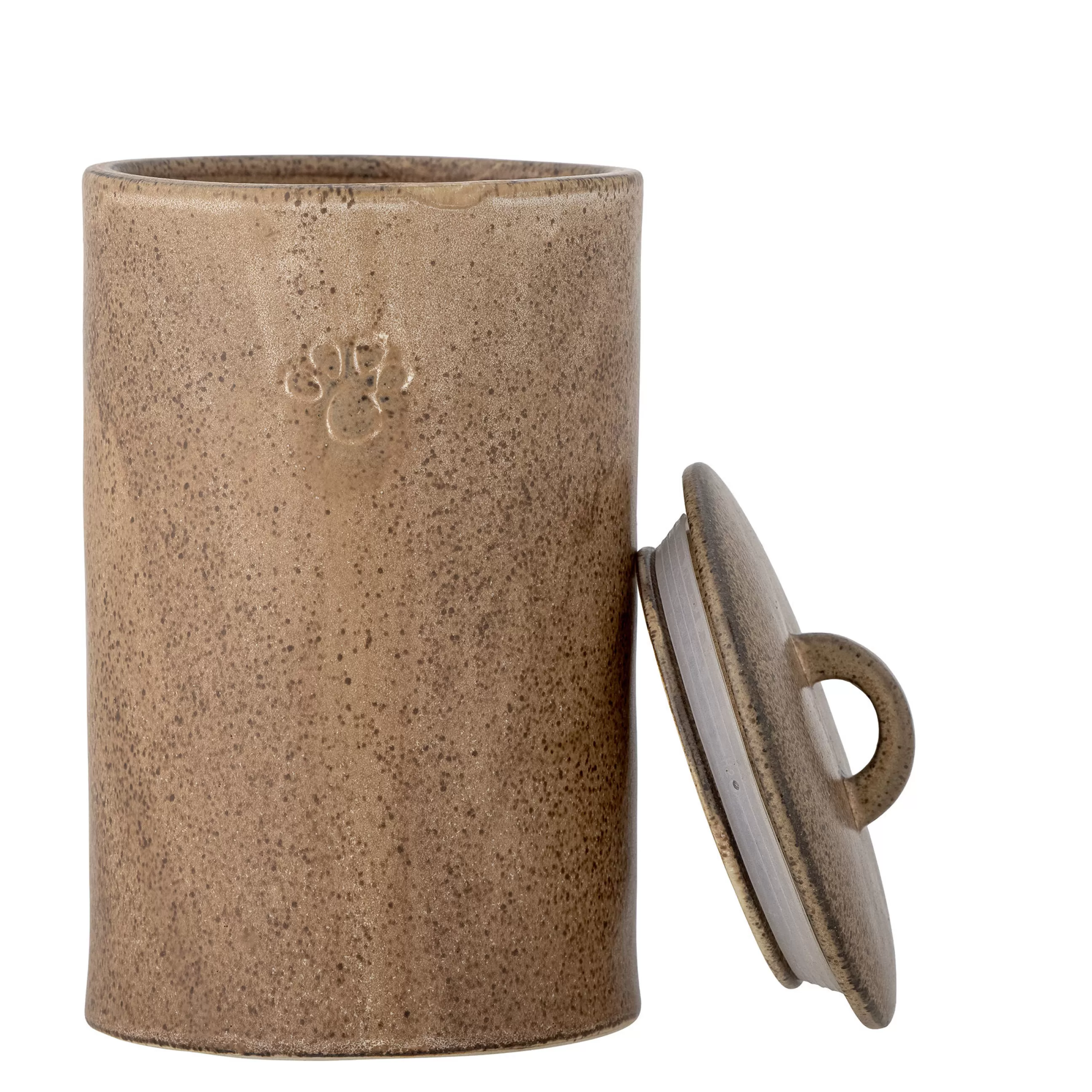 Boîtes Et Conservation>Bloomingville Bocal Hermetique Buddy Ceramique/ Pot A Croquettes - 1,5 L - Marron