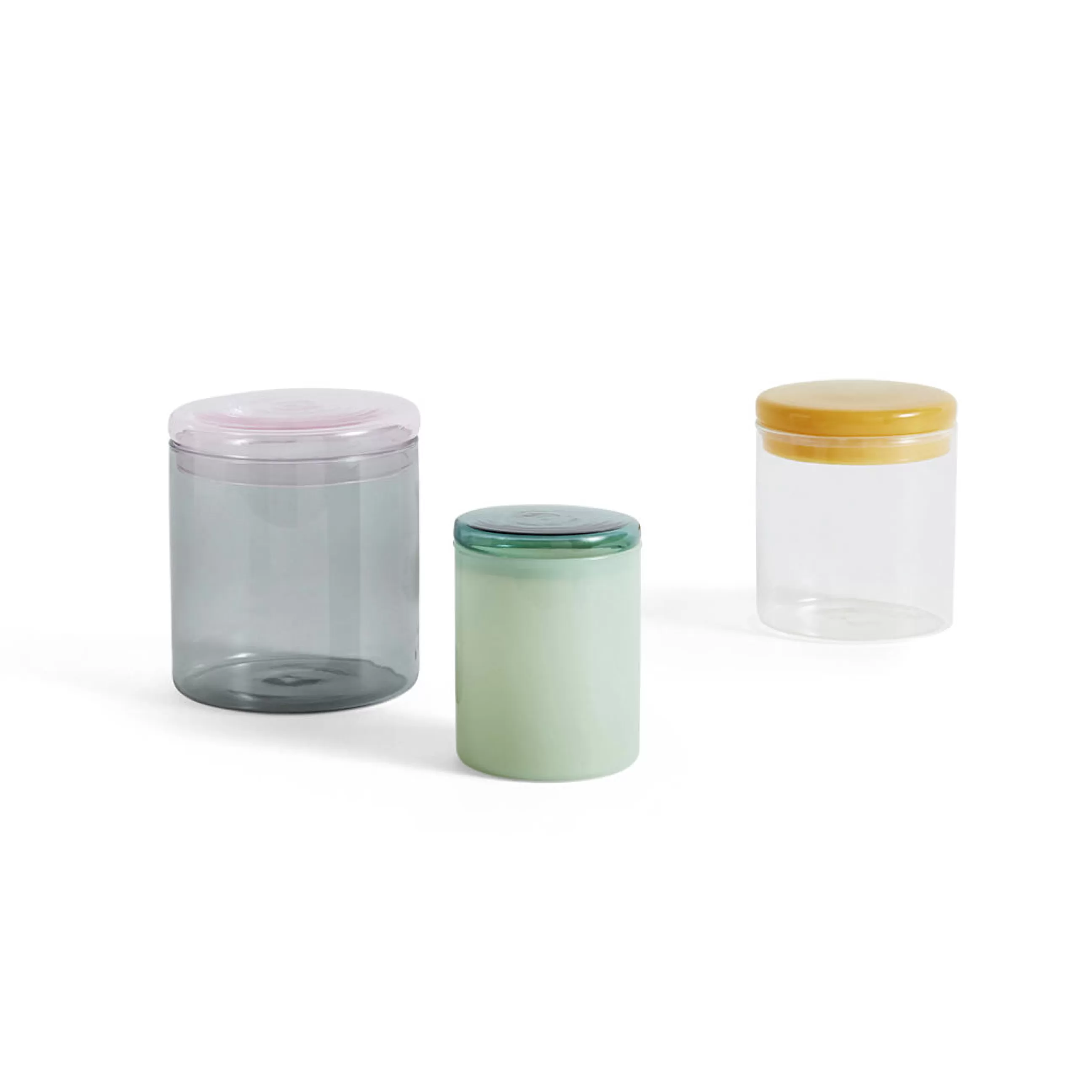 Boîtes Et Conservation>Hay Bocal Hermetique Medium Verre Jaune Transparent / O 10 X H 12 Cm - 0,6 L / Verre - Jaune - Transparent