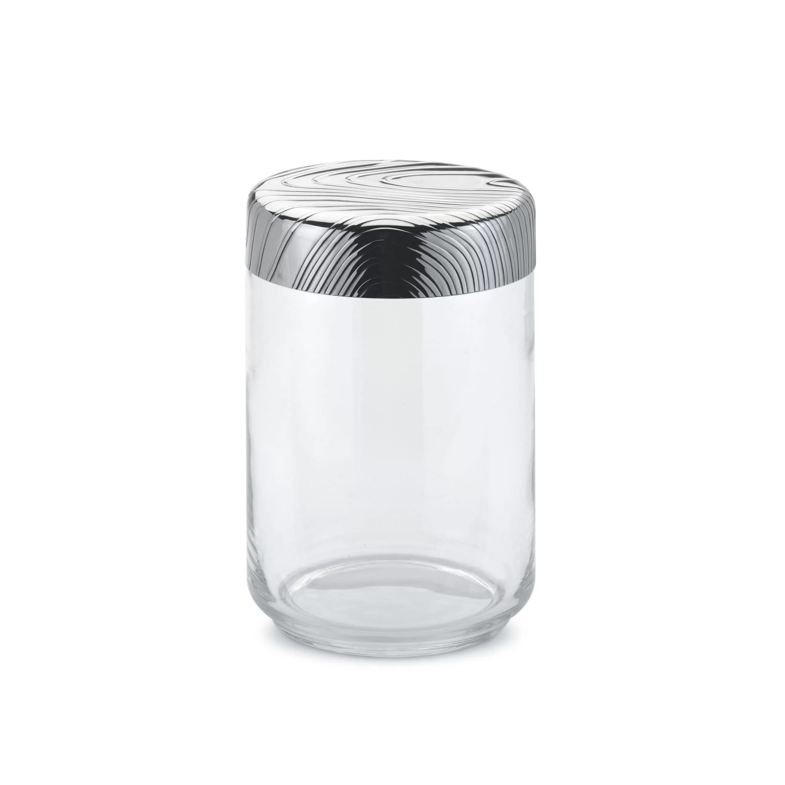 Boîtes Et Conservation>Alessi Bocal Hermetique Veneer Metal Verre Transparent / 100 Cl - Acier - Transparent