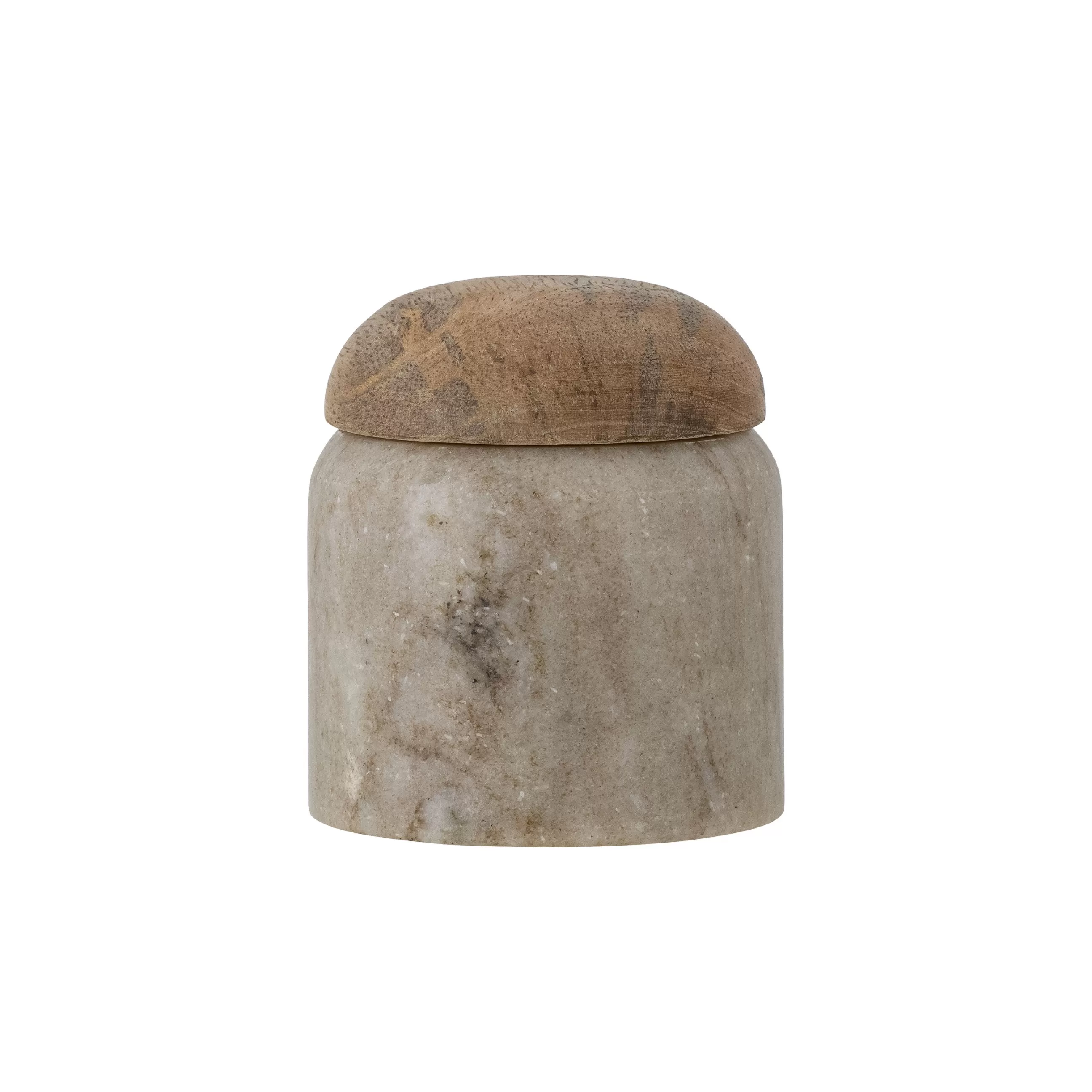Boîtes Et Conservation>Bloomingville Bocal Payana Pierre / Marbre - O 8 X H 8 Cm - Beige