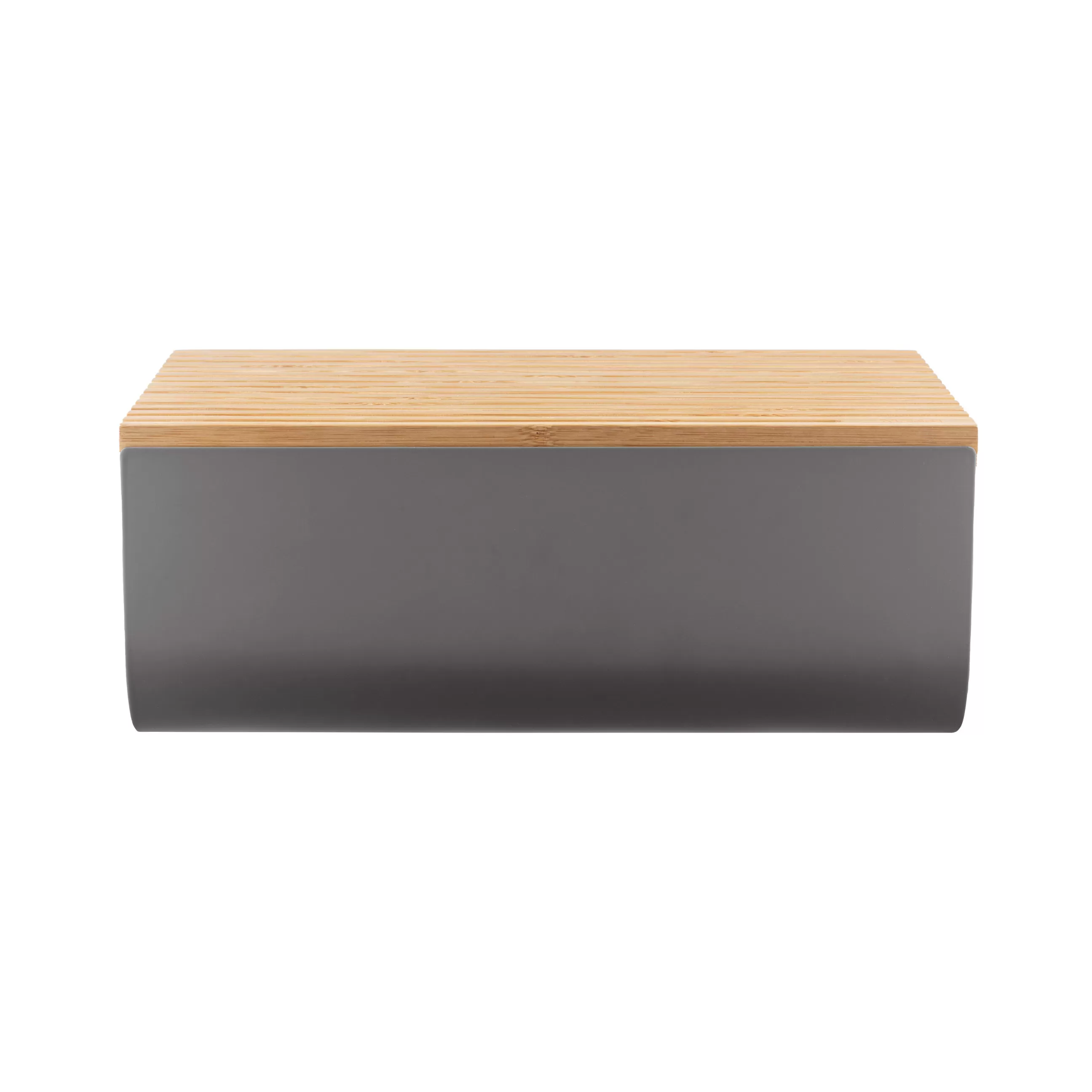 Boîtes Et Conservation>Alessi Boite A Pain Mattina Metal Bois Gris / Acier & Bambou - 34 X 21 Cm - Anthracite - Bambou