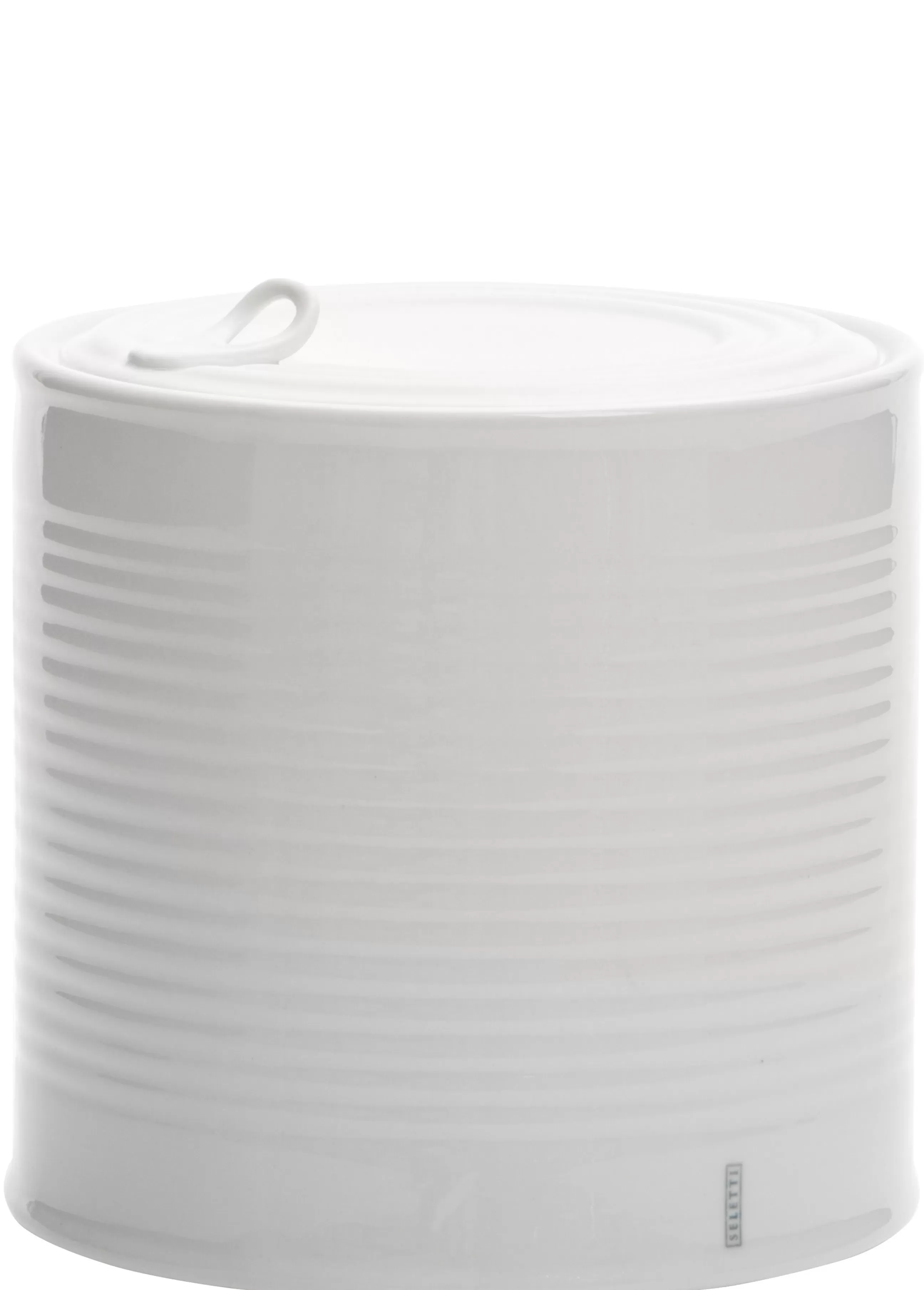 Boîtes Et Conservation>Seletti Boite Estetico Quotidiano Ceramique Large / Sucrier - O 15 X H 15 Cm - Blanc