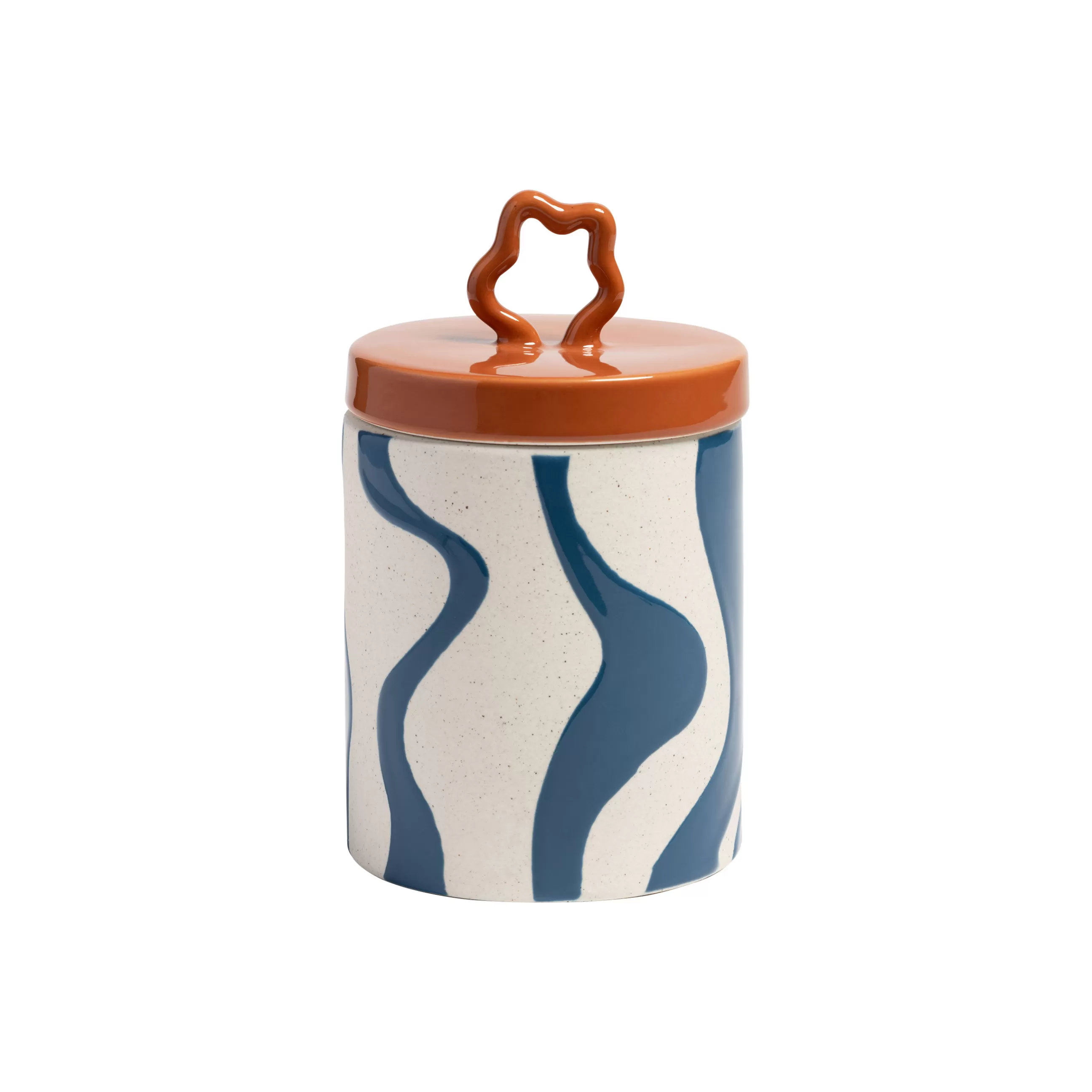 Boîtes Et Conservation>& klevering Boite Liquid Ceramique / O 10.5 X H 18 Cm - Ceramique - Bleu
