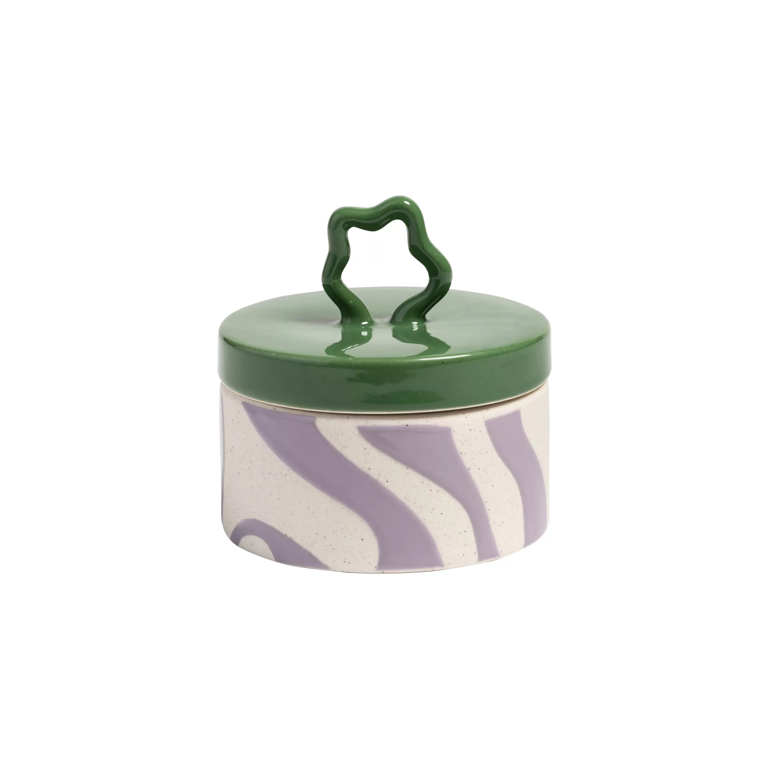 Boîtes Et Conservation>& klevering Boite Liquid Ceramique Violet / O 10.5 X H 10,5 Cm - Ceramique - Lilas