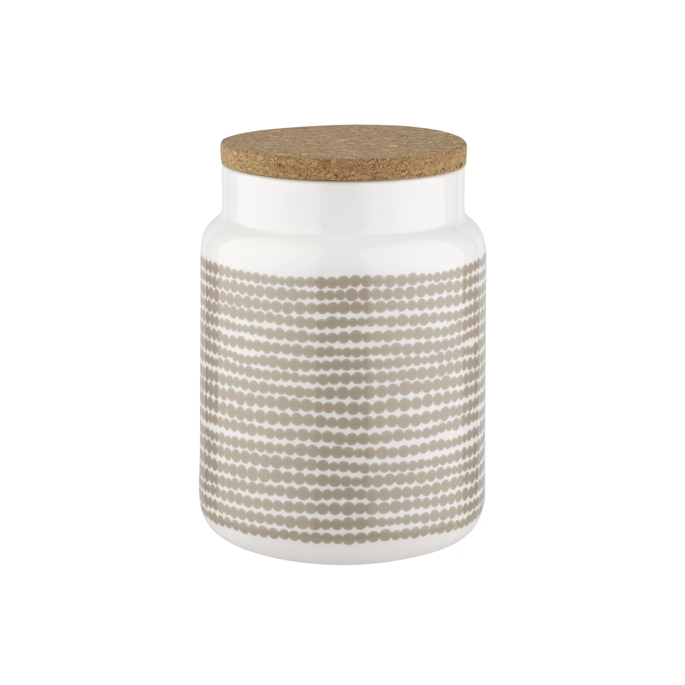 Boîtes Et Conservation>Marimekko Boite Siirtolapuutarha Ceramique Beige / 1,2 L - Gres & Liege - Argile - Blanc