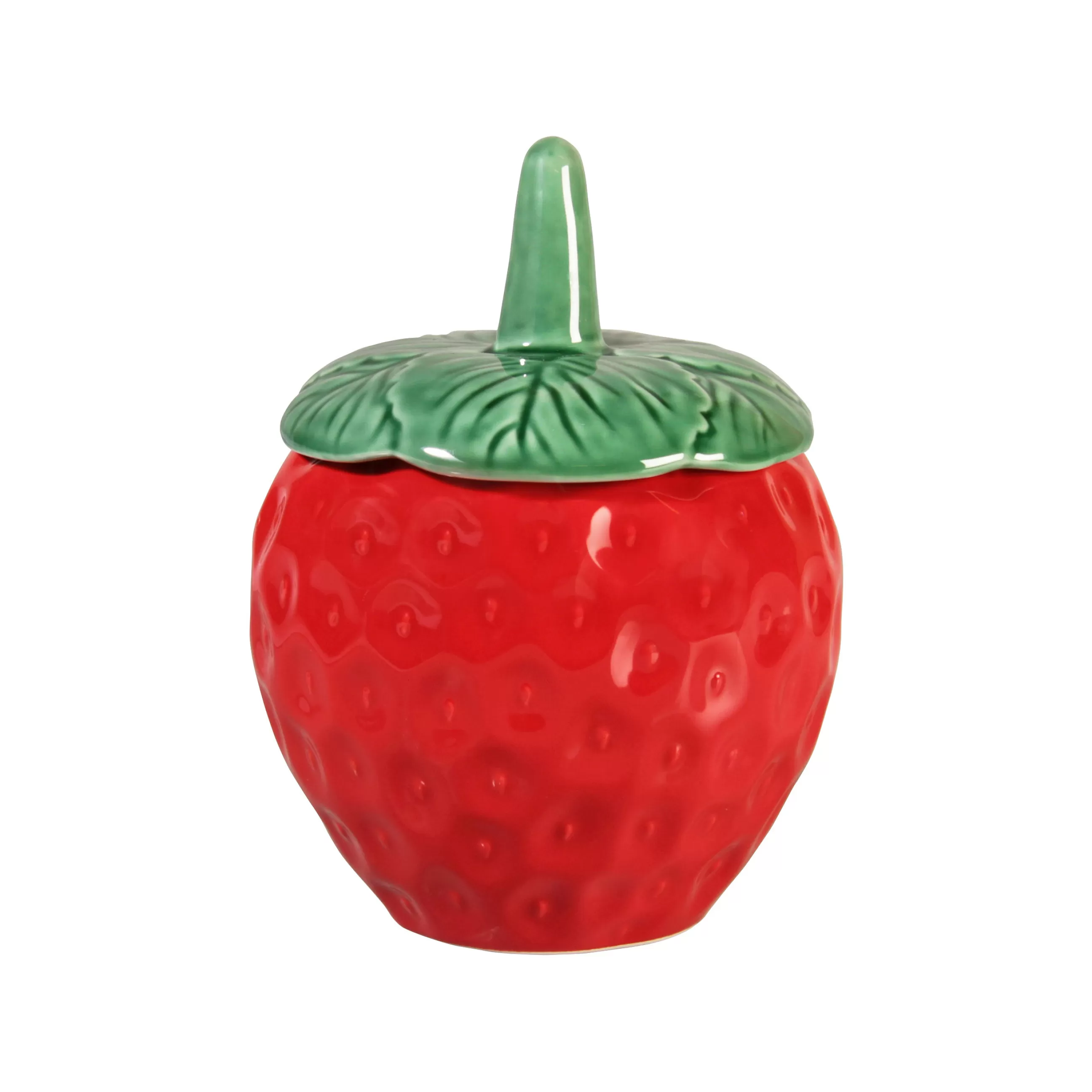 Boîtes Et Conservation>& klevering Boite Strawberry Large Ceramique Rouge / O 14 X H 18,5 Cm - Ceramique - Rouge - Vert