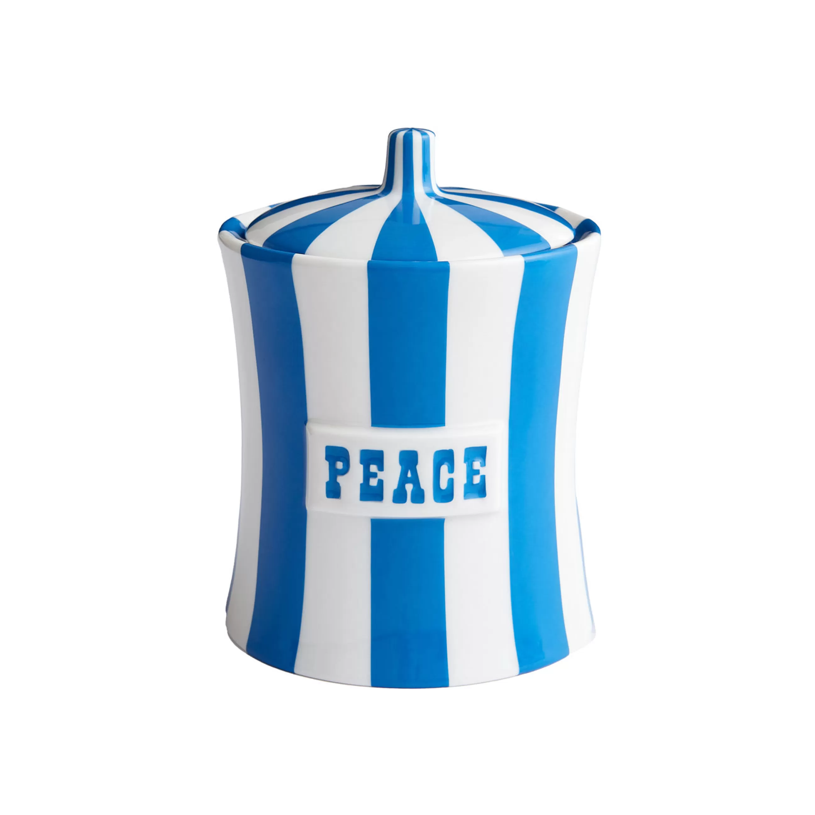 Boîtes Et Conservation>Jonathan Adler Boite Vice - Peace Ceramique Bleu / Porcelaine - O 13 X H 17 Cm - Blanc - Bleu