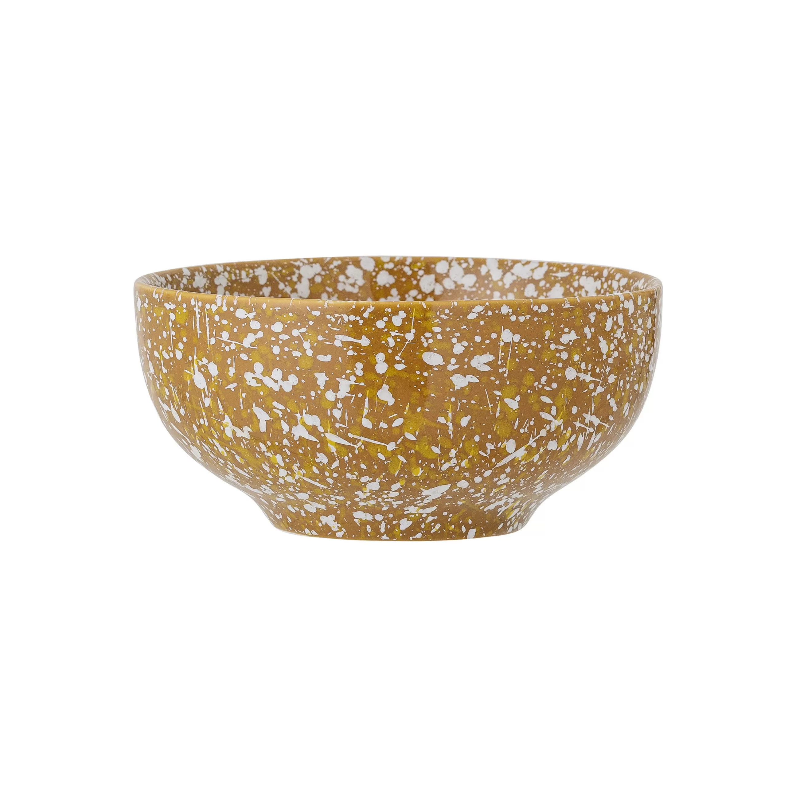 Saladiers Coupes Et Bols>Bloomingville Bol Carmel Ceramique Jaune Marron / Gres - O 15,5 X H 8 Cm - Blanc - Ocre