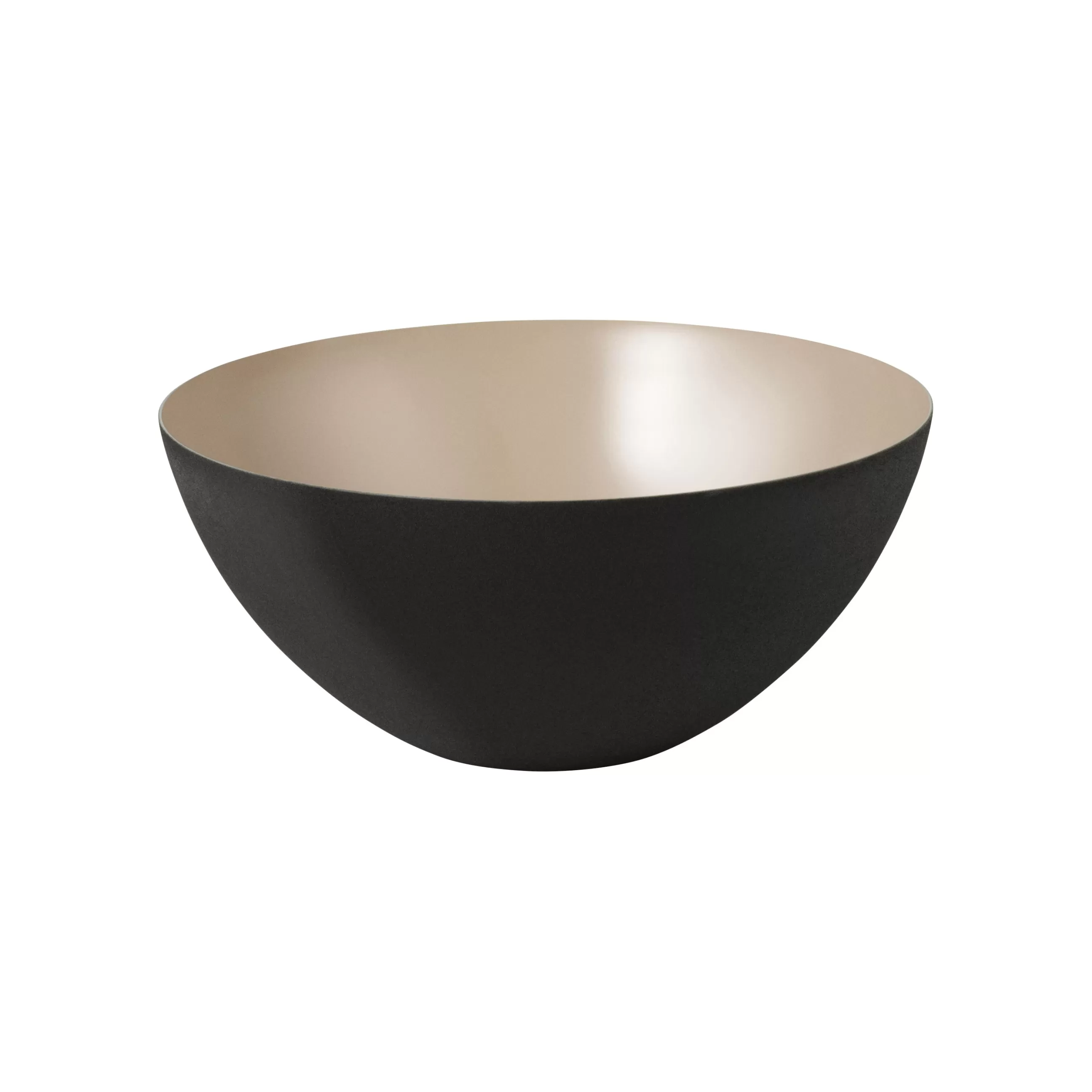 Saladiers Coupes Et Bols>Normann Copenhagen Bol Krenit Metal Beige / O 16 X H 7,1 Cm - Acier - Noir - Sable
