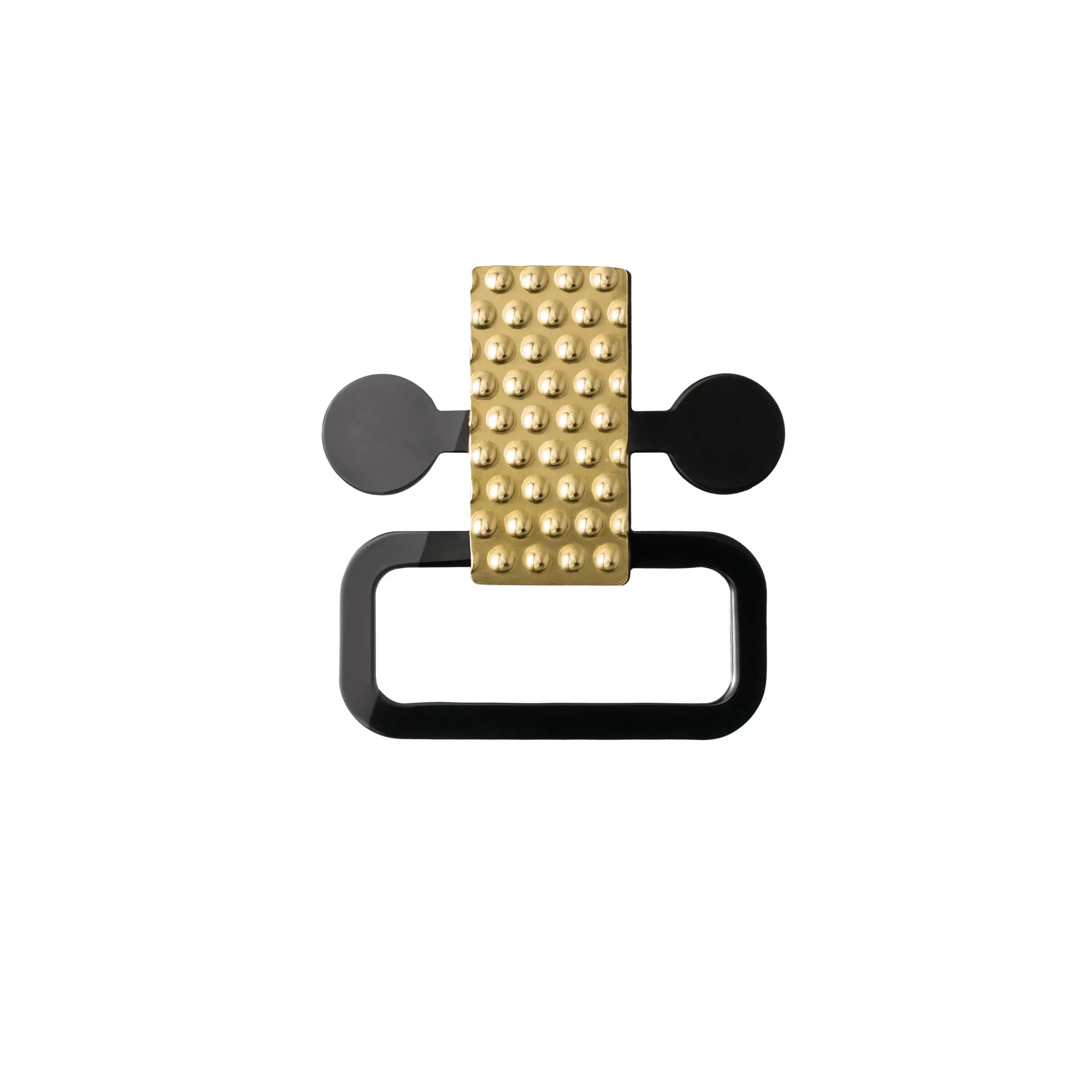 Bijoux Porte Cles>Alessi Boucles D'Oreilles Venusia - Edone Noir Or Metal - Noir - Or