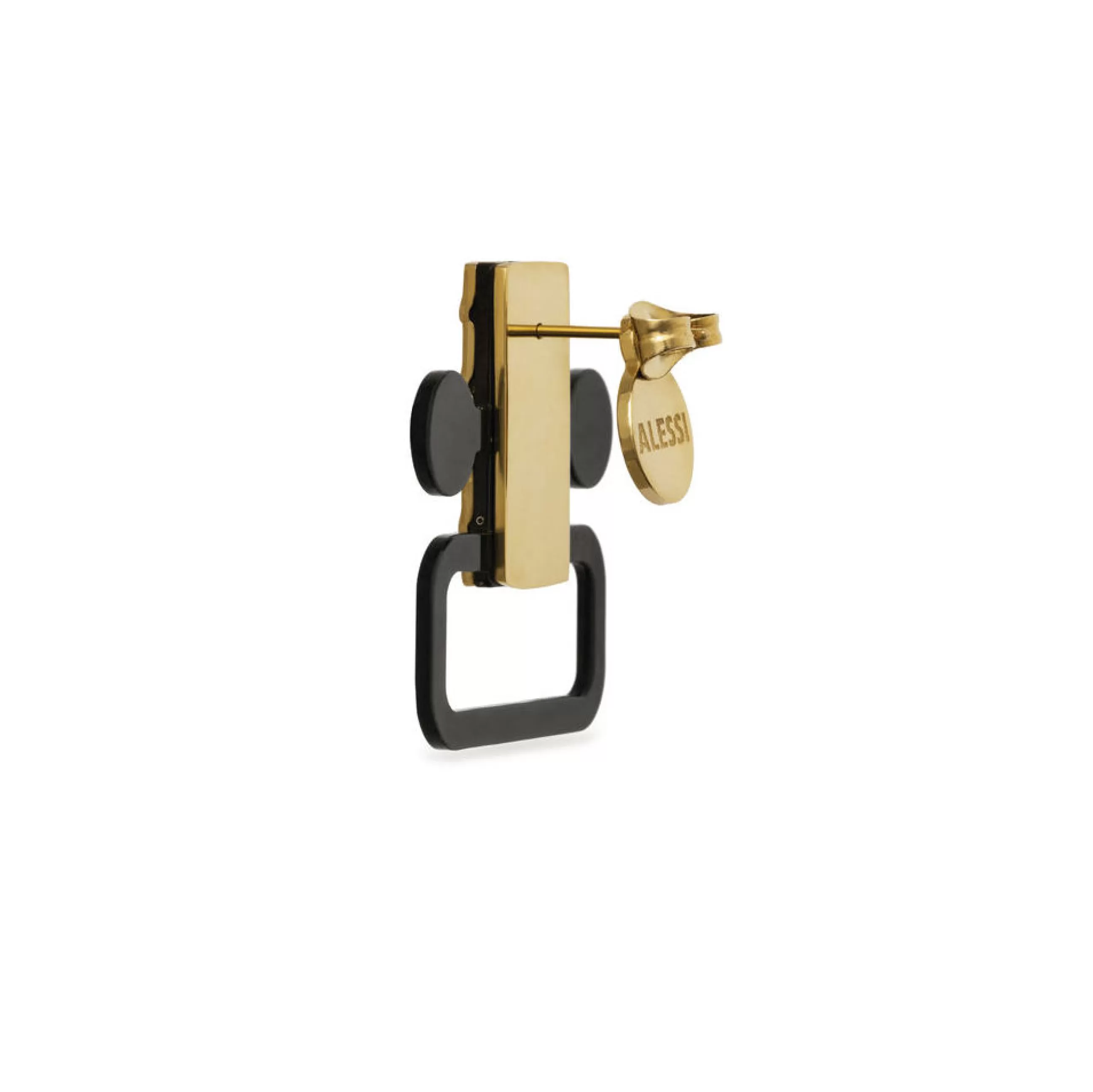 Bijoux Porte Cles>Alessi Boucles D'Oreilles Venusia - Edone Noir Or Metal - Noir - Or