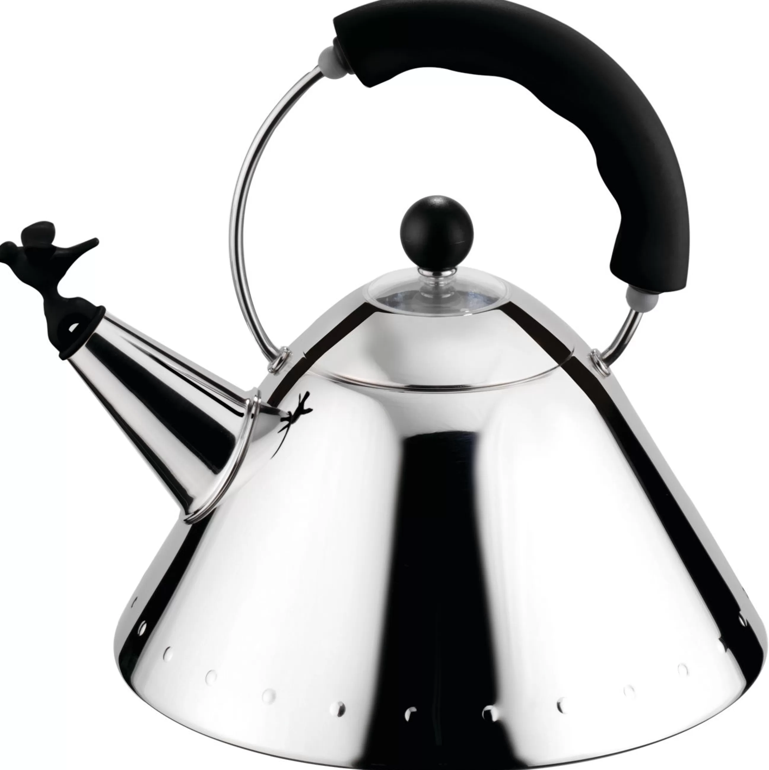 Theieres Et Bouilloires>Alessi Bouilloire 9093 - Oisillon Metal/ Michael Graves, 1986 - 2 Litres /Induction - Noir