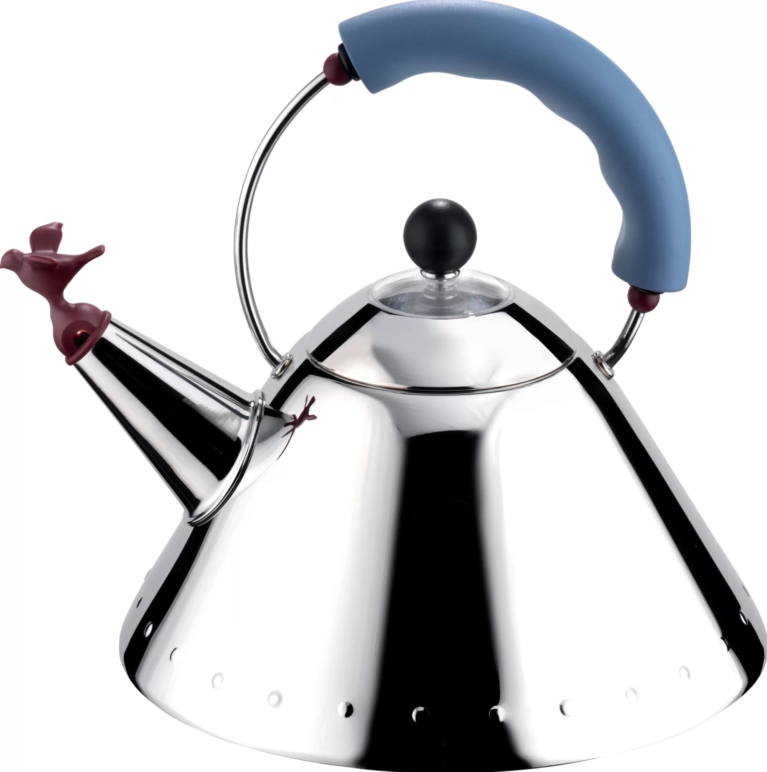 Theieres Et Bouilloires>Alessi Bouilloire 9093 - Oisillon Metal/ Michael Graves, 1986 - 2 Litres /Induction - Bleu