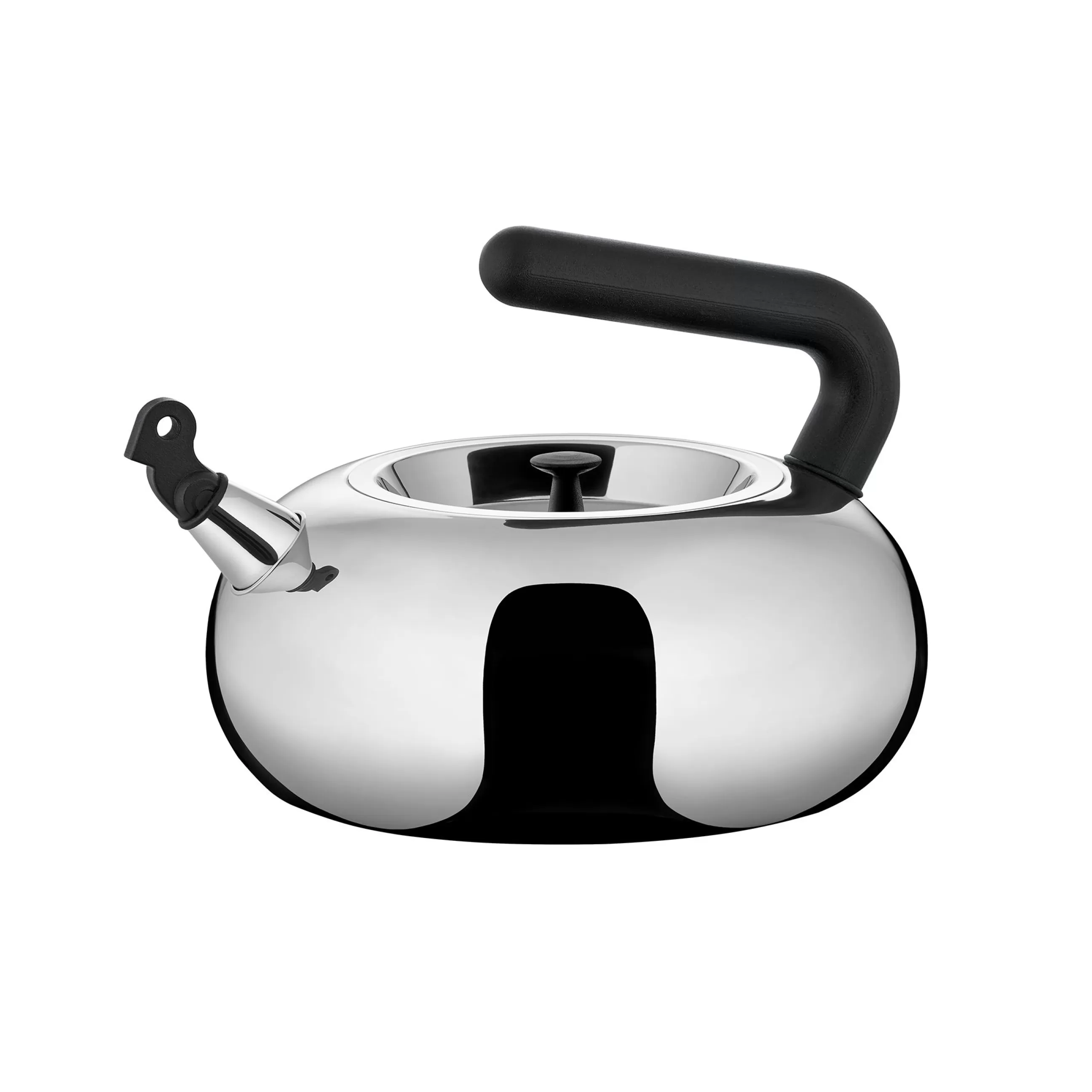 Theieres Et Bouilloires>Alessi Bouilloire Bulbul Argent Metal / 2,5L - Induction / 100 Values Collection - Acier - Noir