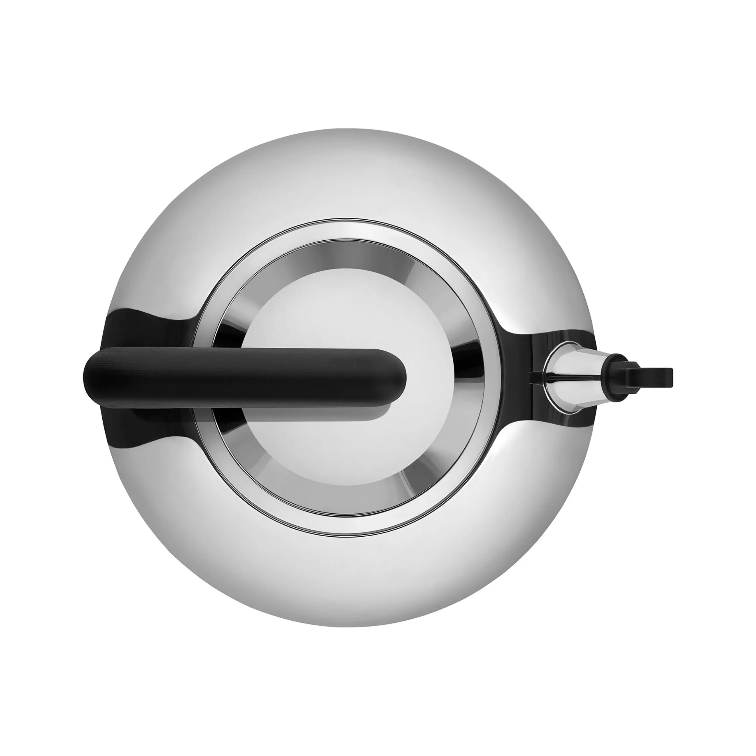 Theieres Et Bouilloires>Alessi Bouilloire Bulbul Argent Metal / 2,5L - Induction / 100 Values Collection - Acier - Noir