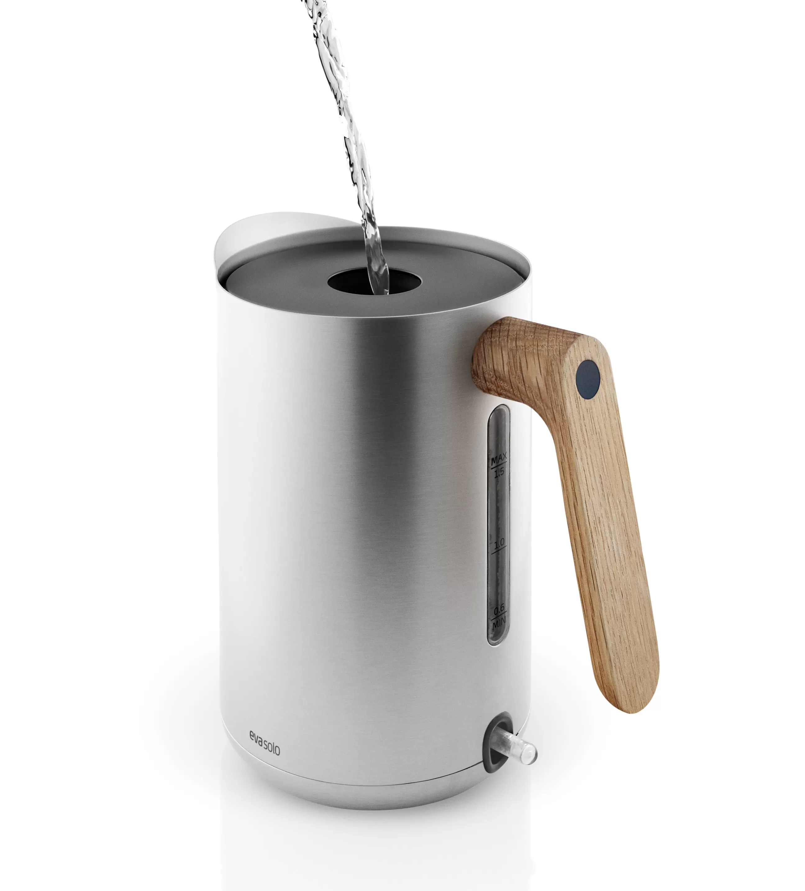 Electroménager>Eva Solo Bouilloire Electrique Nordic Kitchen Bois Bois Naturel Metal / 1,5 L - Acier & Chene - Chene - Inox