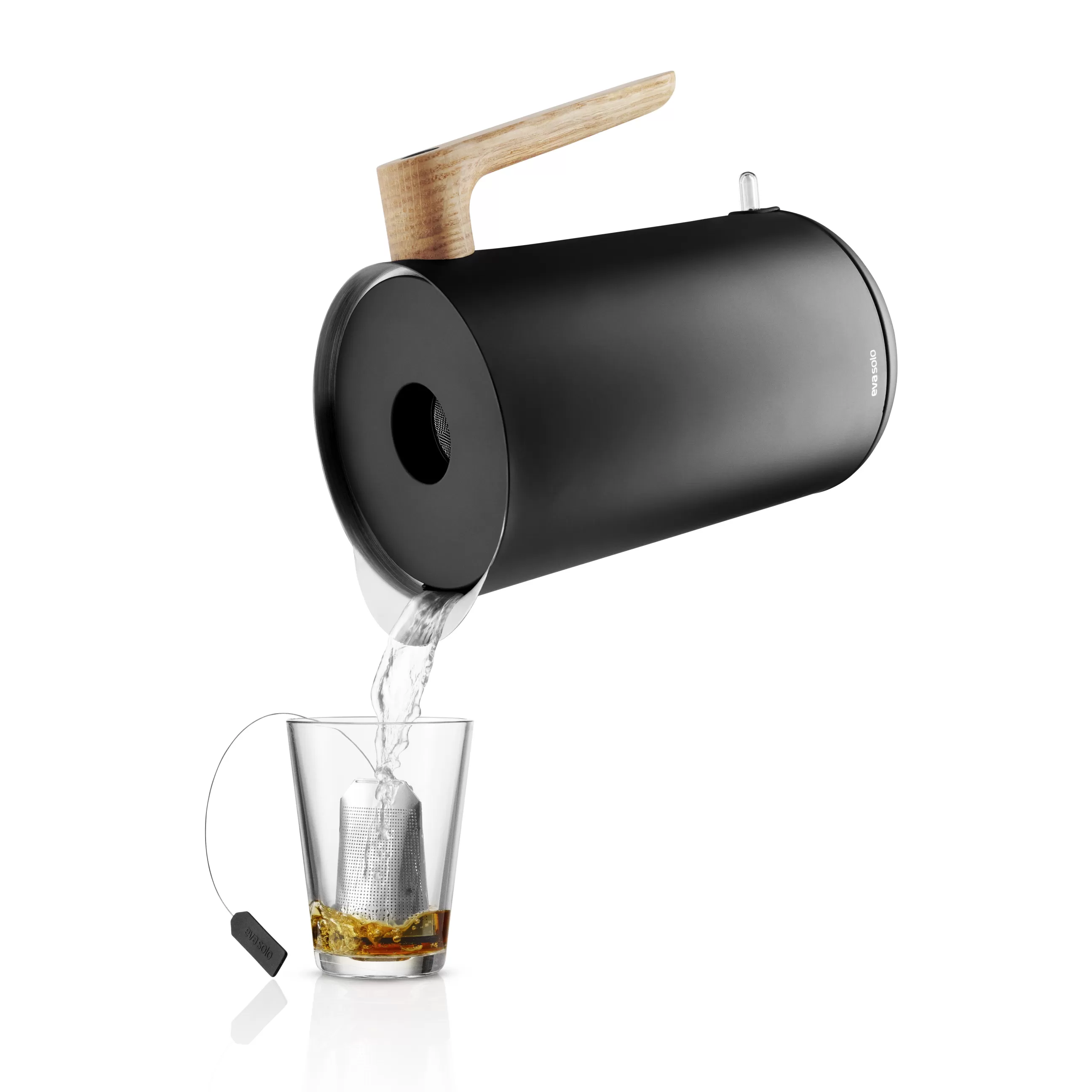 Electroménager>Eva Solo Bouilloire Electrique Nordic Kitchen Metal Noir Bois Naturel / 1,5 L - Acier & Chene - Chene - Noir