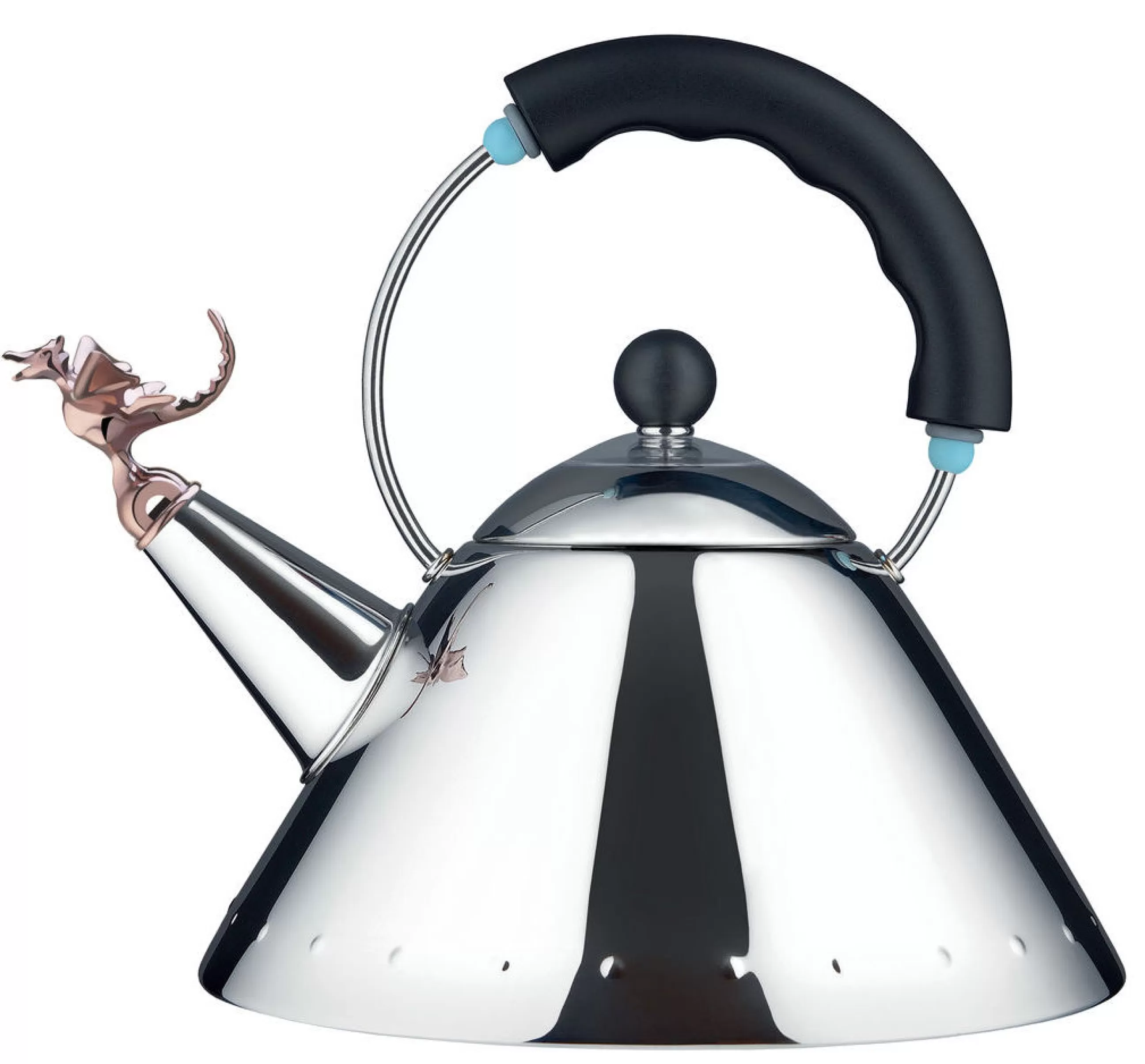 Theieres Et Bouilloires>Alessi Bouilloire Tea Rex Noir Metal / Edition Anniversaire 30 Ans - 2 Litres / Induction - Cuivre - Metal - Noir