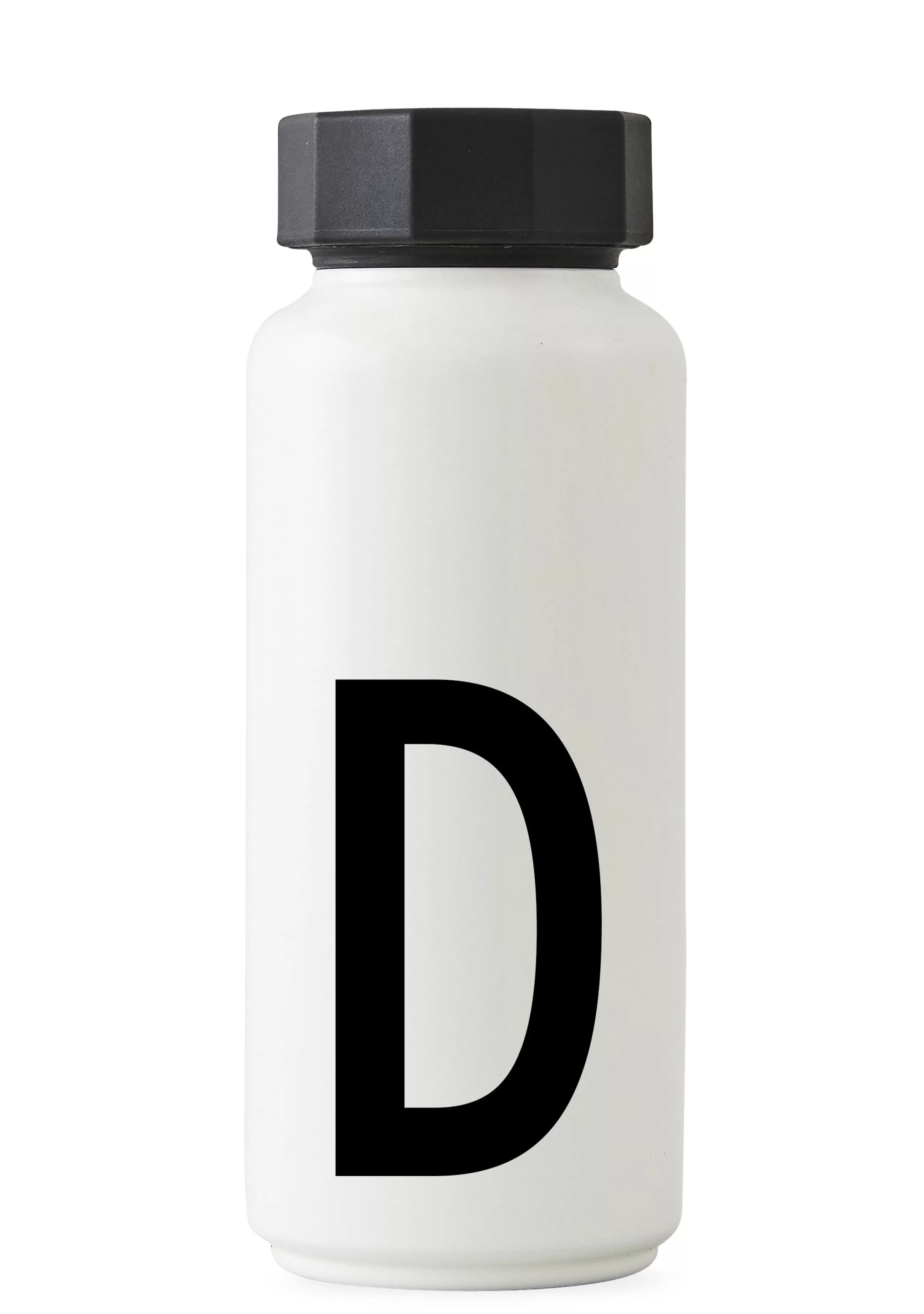 Gourdes Et Thermos>Design Letters Bouteille Isotherme A-Z Metal / 500 Ml - Lettre D - Blanc