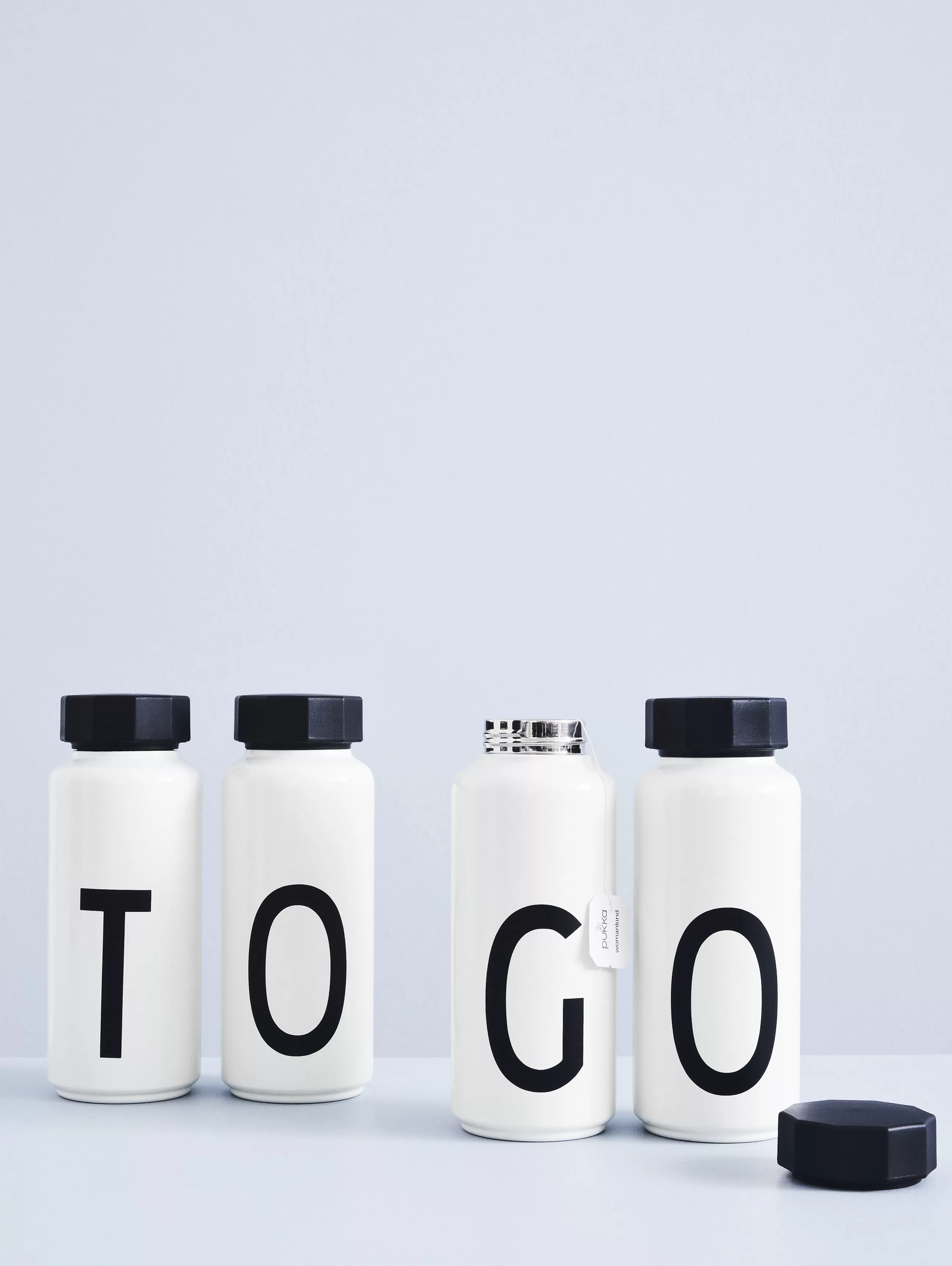 Gourdes Et Thermos>Design Letters Bouteille Isotherme A-Z Metal / 500 Ml - Lettre I - Blanc