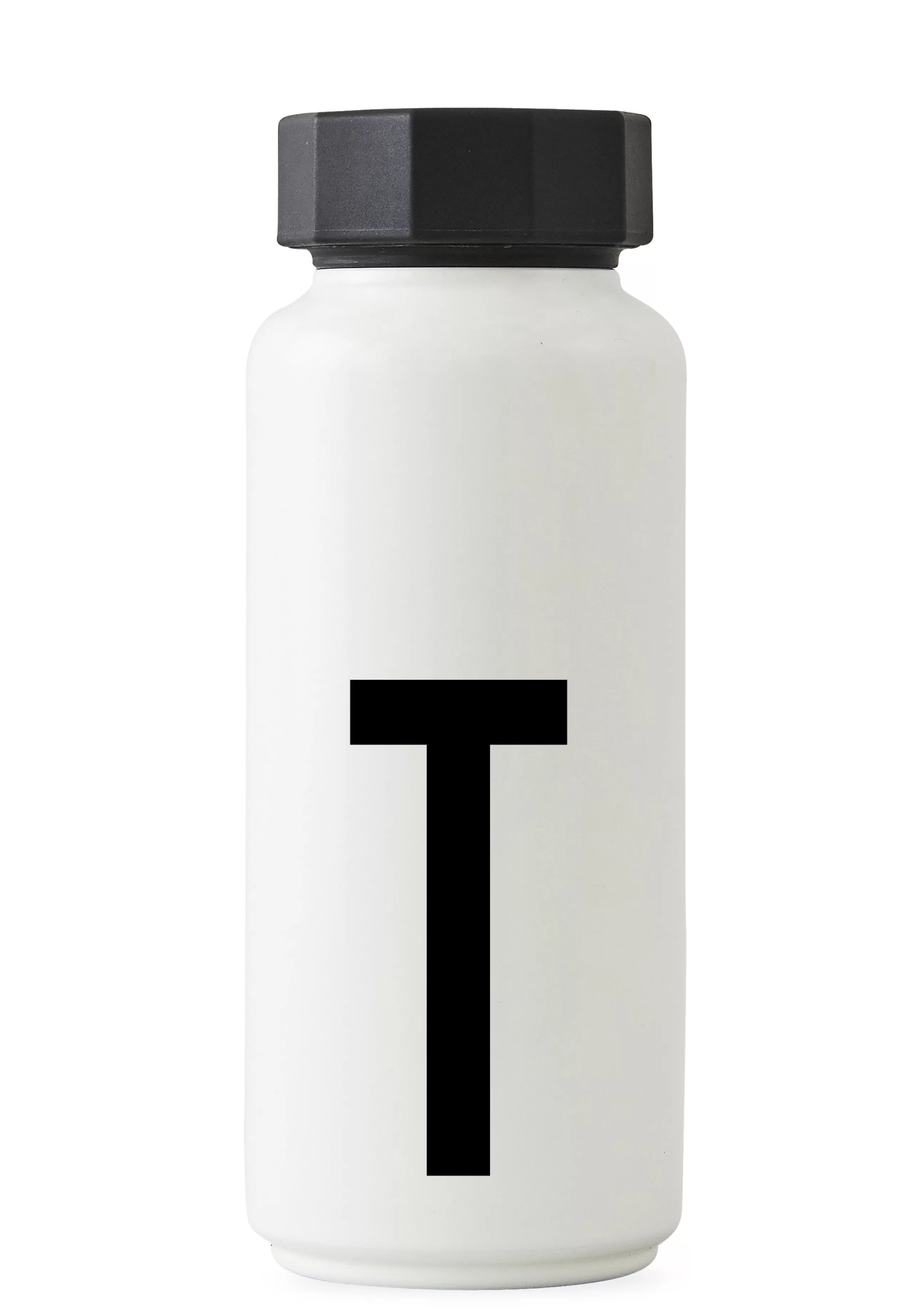 Gourdes Et Thermos>Design Letters Bouteille Isotherme A-Z Metal / 500 Ml - Lettre T - Blanc