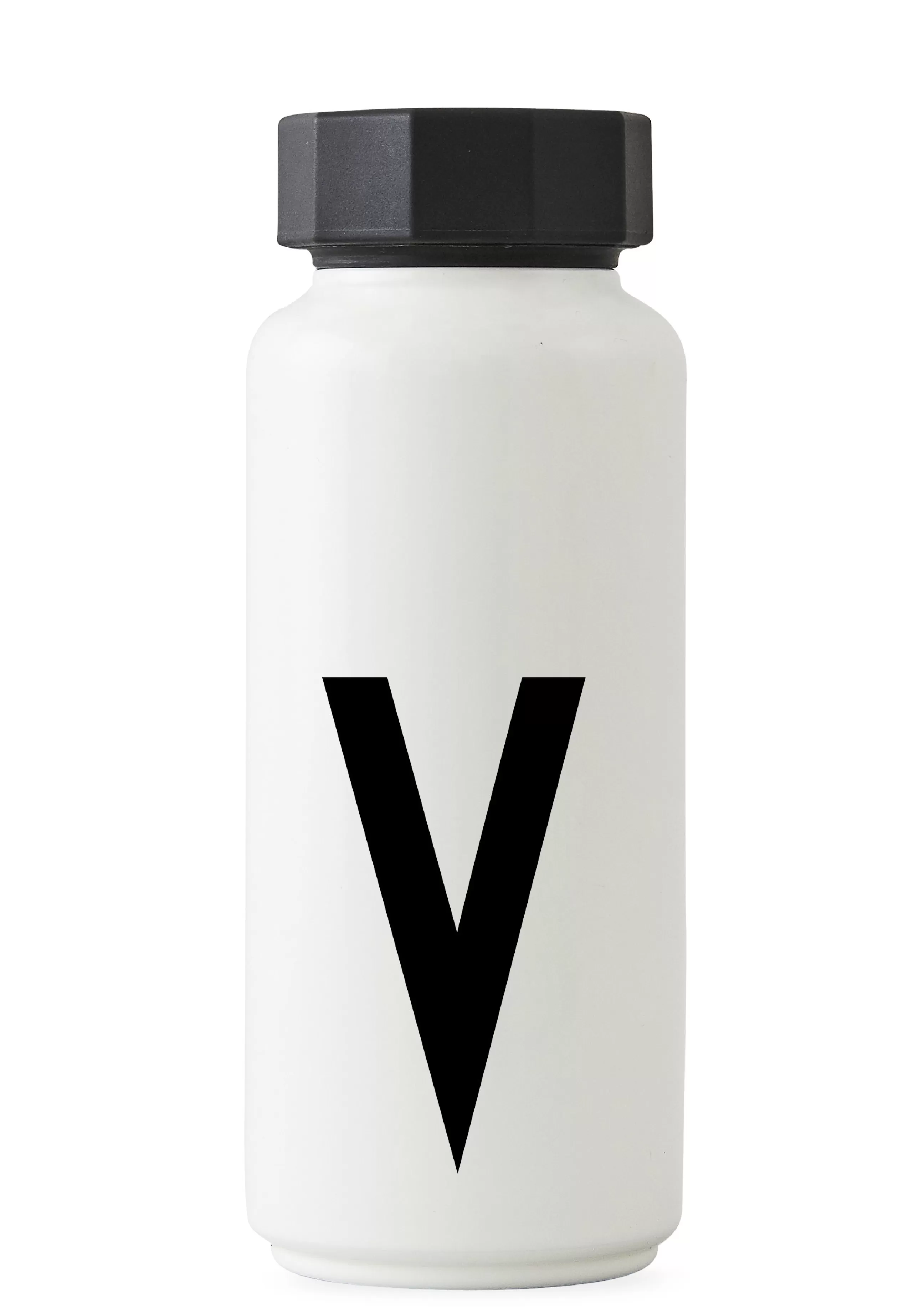 Gourdes Et Thermos>Design Letters Bouteille Isotherme A-Z Metal / 500 Ml - Lettre V - Blanc