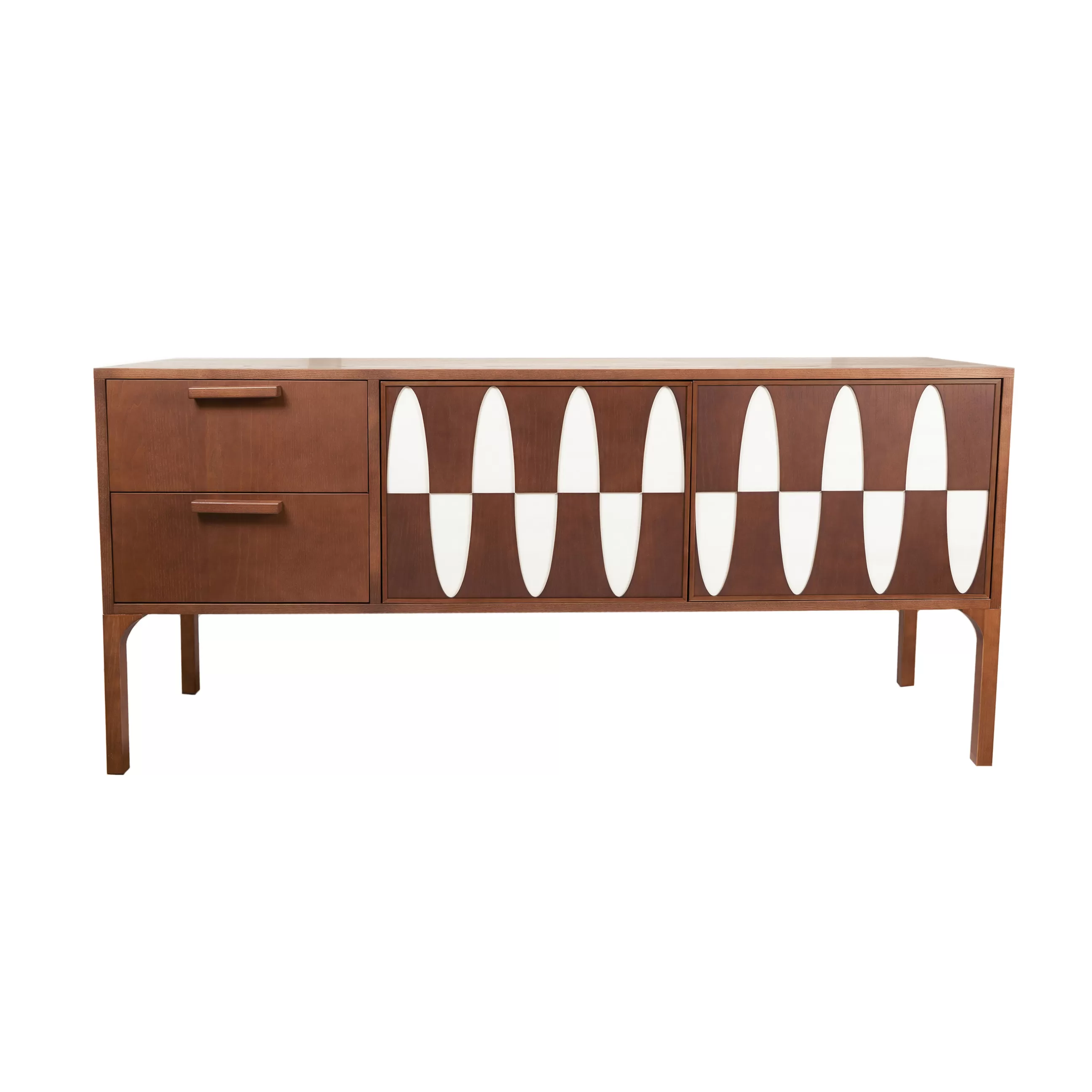 Commodes Buffets Armoires>Maison Sarah Lavoine Buffet Ecailles Bois Naturel / L 160 X H 75 Cm - Ecru - Noyer